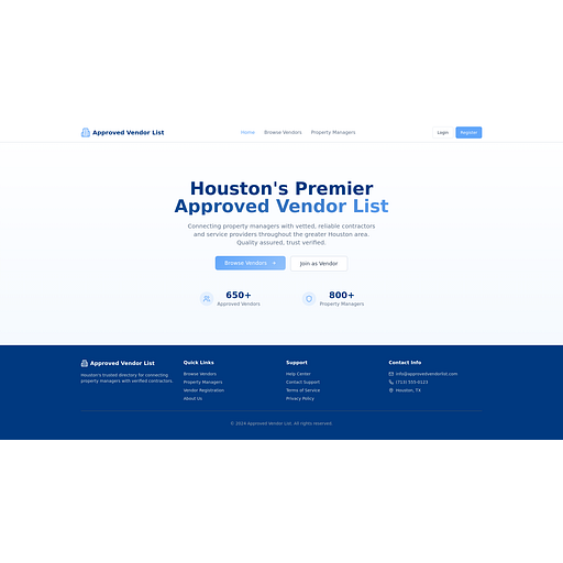 APPROVED VENDOR