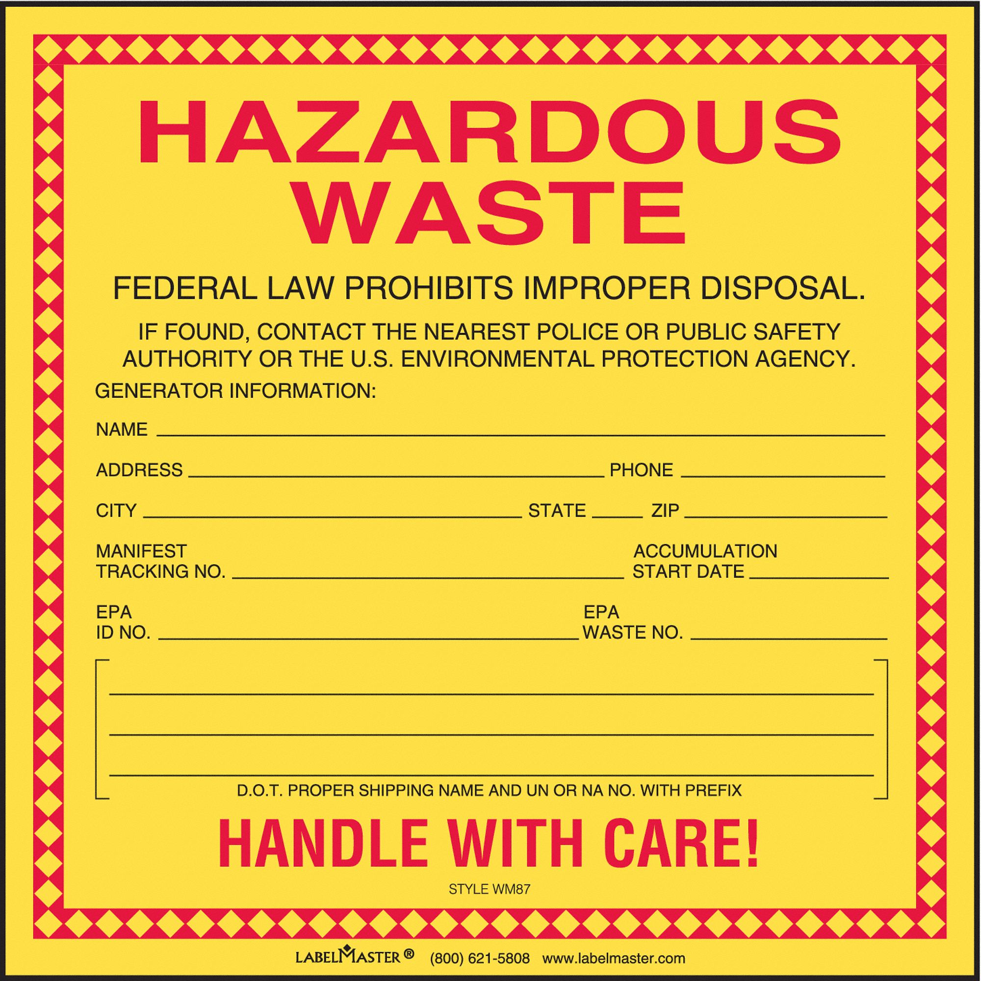 Labelmaster 3G-OTH-581376