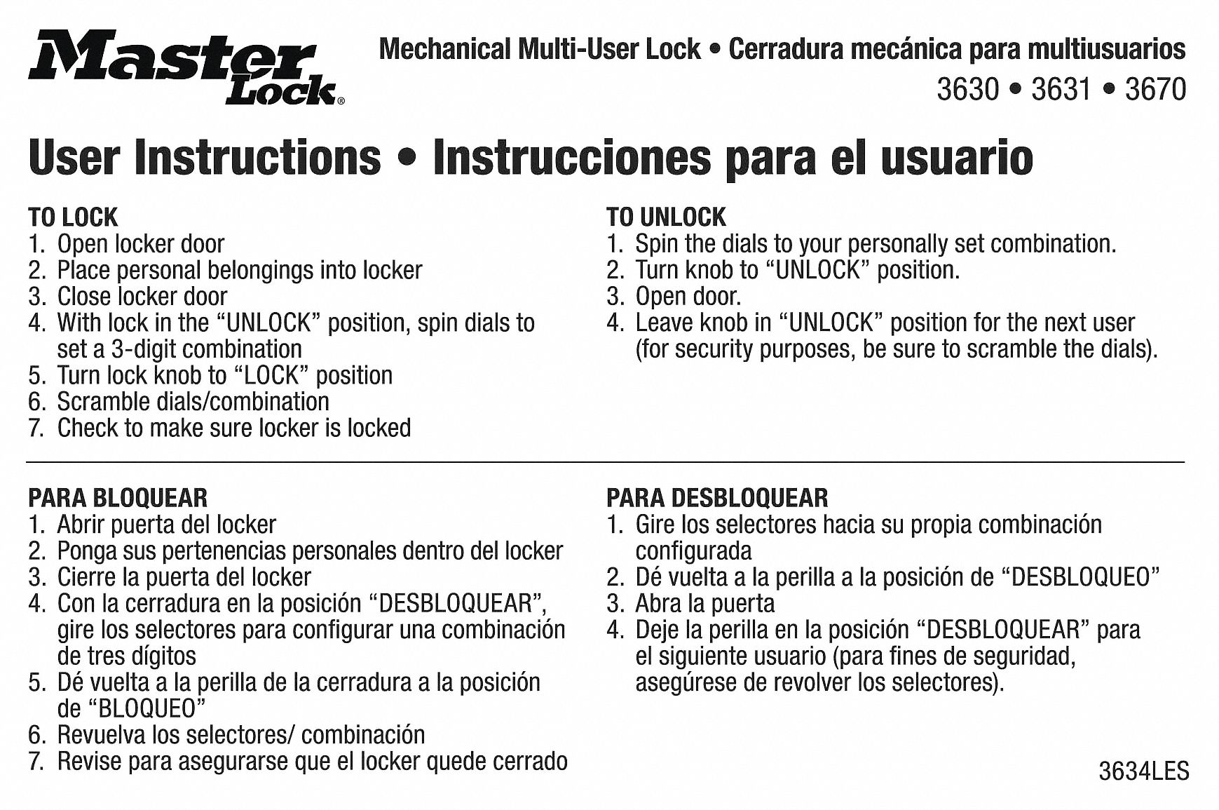 Master Lock 3G-OTH-454218