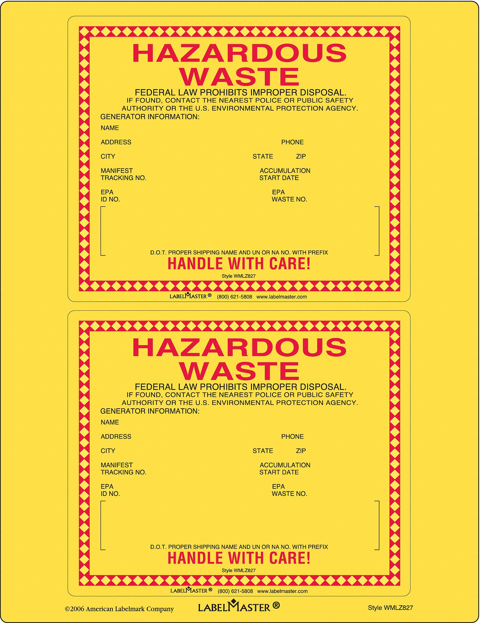 Labelmaster 3G-OTH-581356