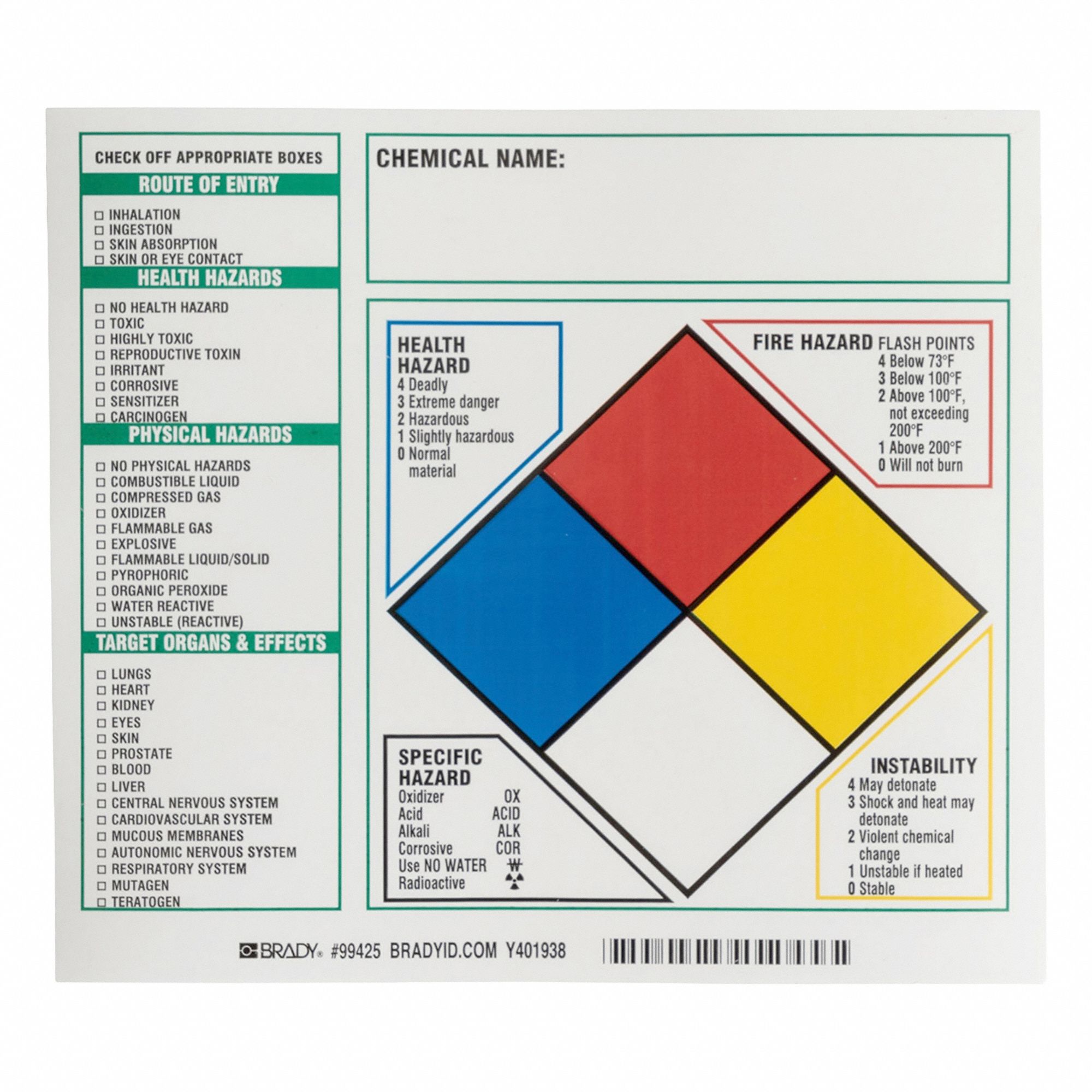Brady Nfpa 3G-OTH-560889