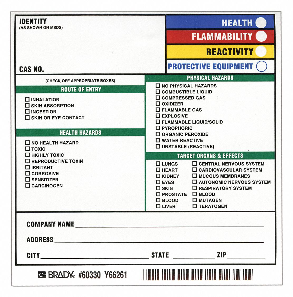 Brady 3G-OTH-560924