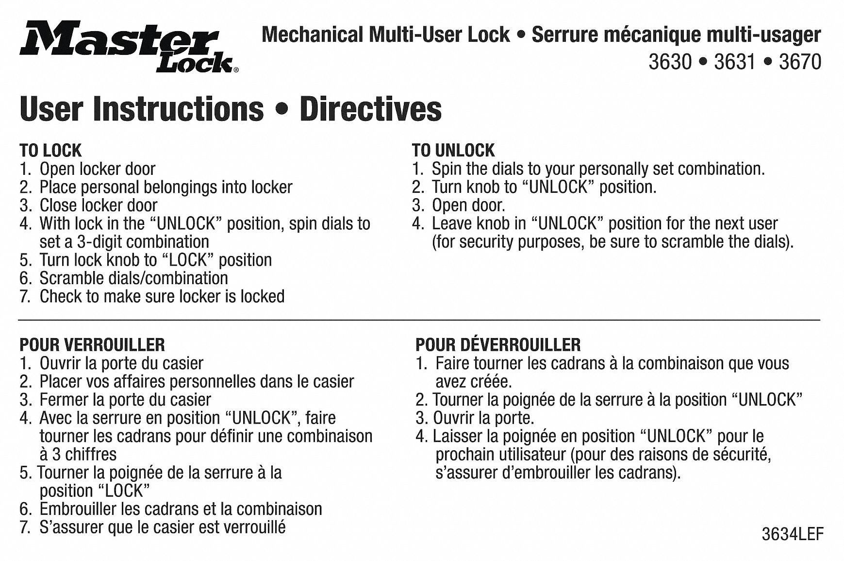 Master Lock 3G-OTH-454221