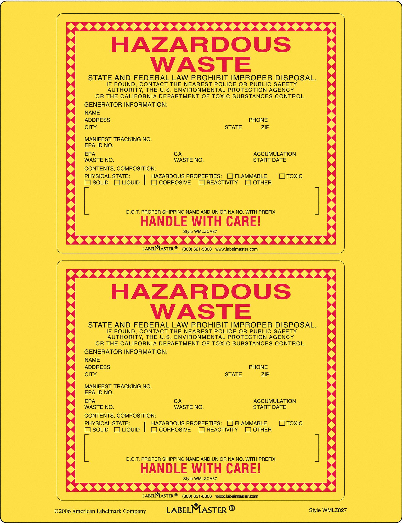 Labelmaster 3G-OTH-581367