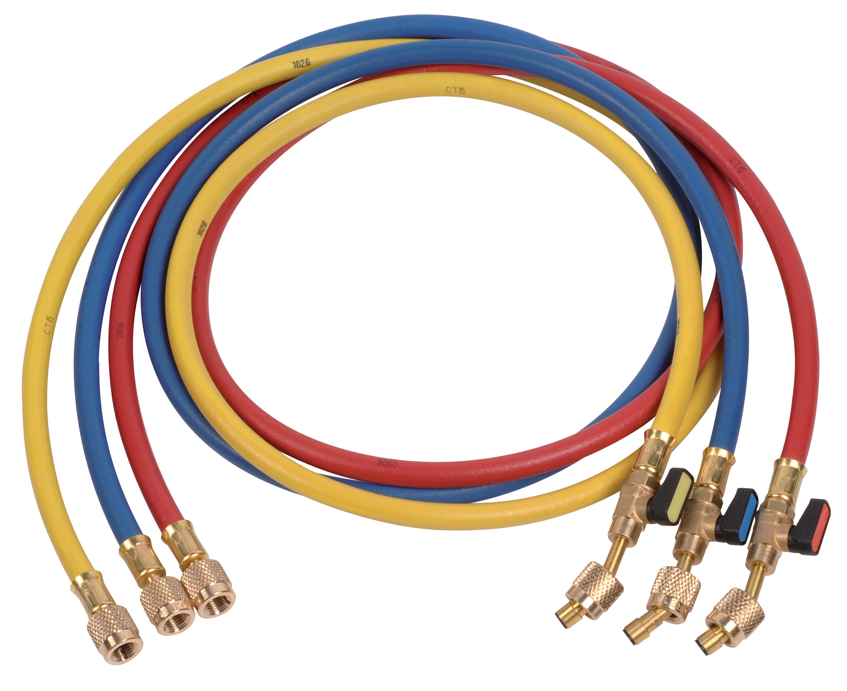 Hose 3P+valve B/J/R 1/4" - 1/4" 1500mm