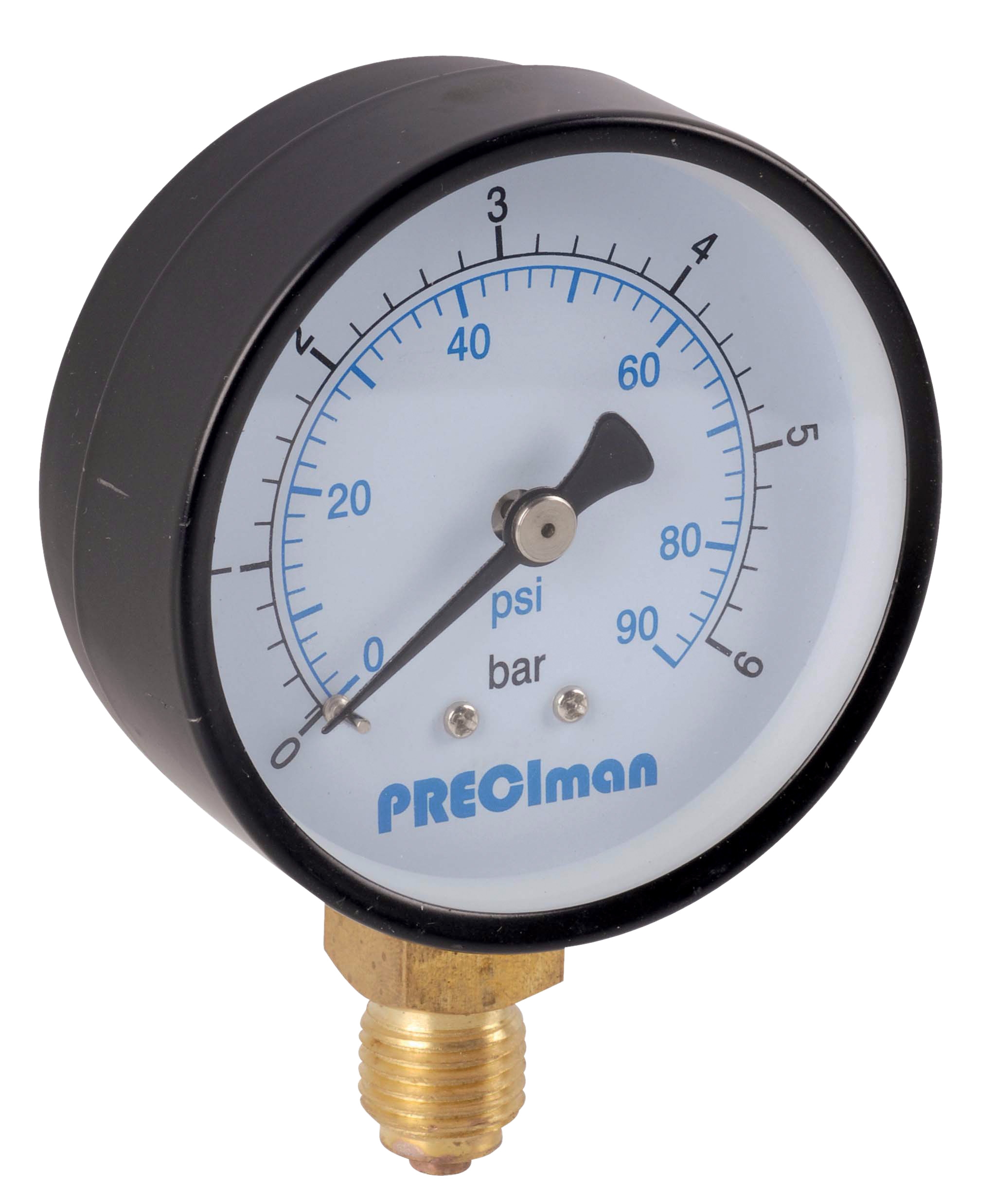 Pressure gauge steel green D63 0/+250bar G1/4