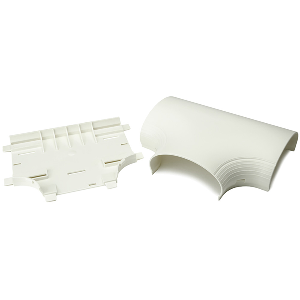 Type 12 T-fitting white for 110mm channel