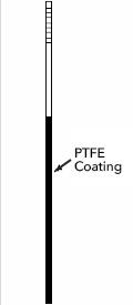 Stainless steel Series 316 material PTFE coated probe ends provide protection from false signals [available on 24-72 (610 1829mm)...