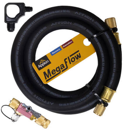 Black vacuum draft hose 3/8"-1/4" 1828mm + 5/16" extractor MGABRO