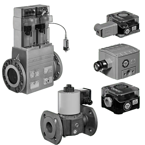 DUNGS Valves and Pressure Switches for Special Gas Applications