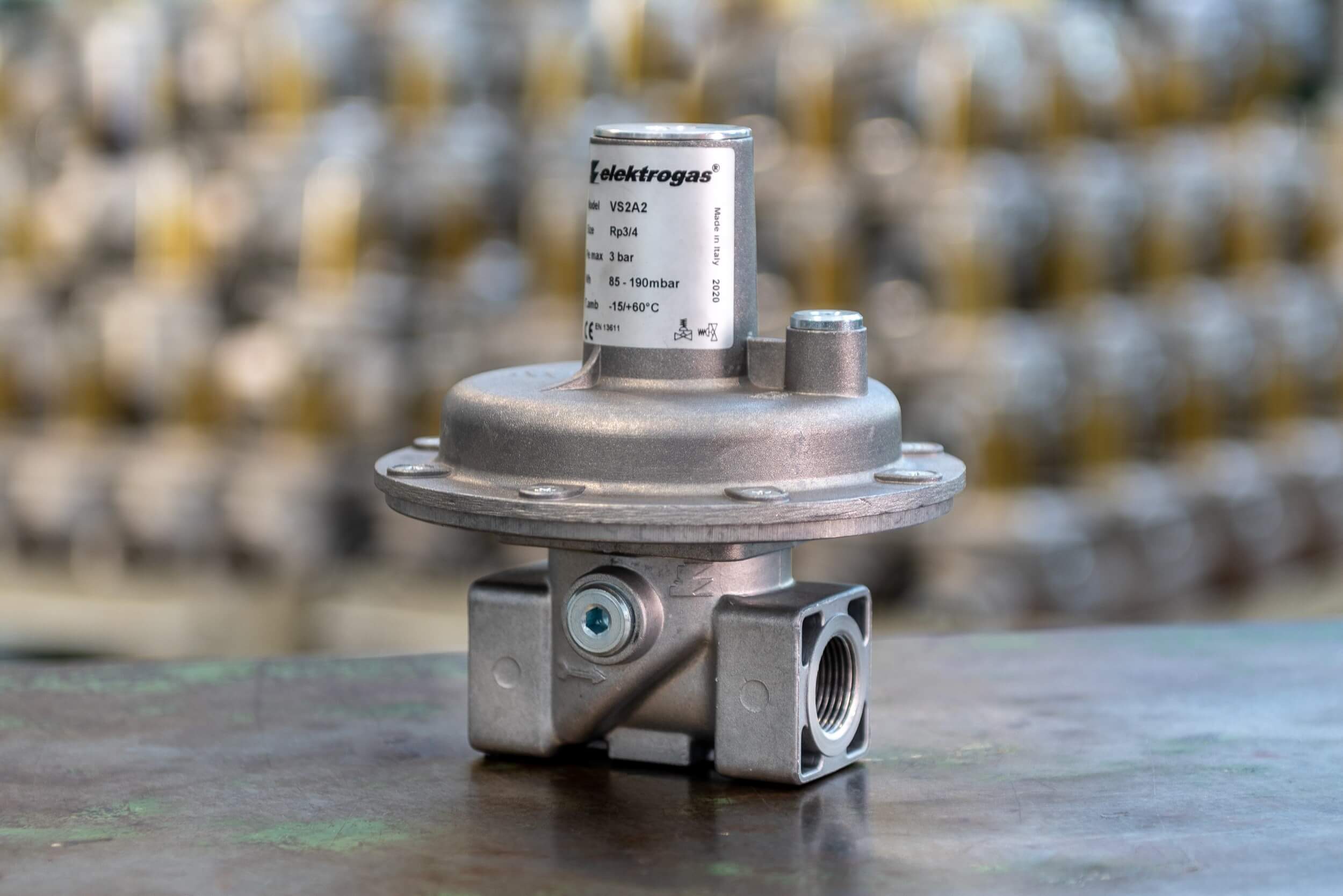 Elektrogas Spring-loaded Relief Valves. VS type is a pressure relief valve designed to reduce temporary pressure peaks in burning appliances. The shutting-off of automatic valves or non-tightly closing of regulators can cause pressure increase; by releasing that overpressure in a relief line, the VS valve enables the system to work correctly again. - Overpressure Valves
