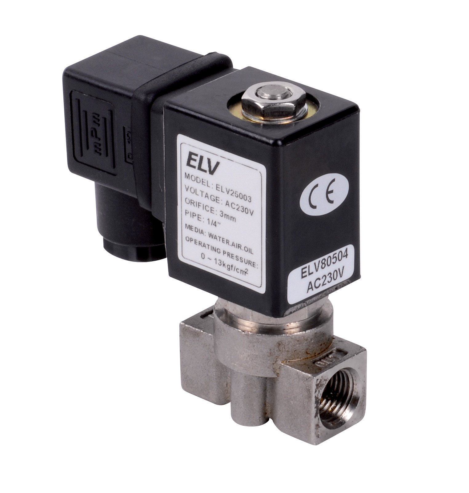 Stainless steel solenoid valve D.3/8 NF 230V MINI 0