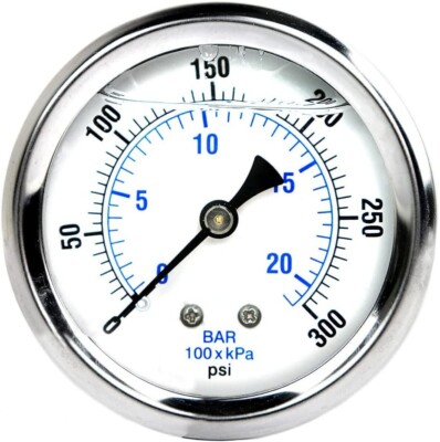 Vacuum pump gauge axial 1/8"
