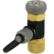 Schrader control tee 1/4"M/F CCT14