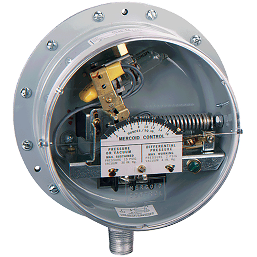 Gas pressure switch 901.6211GL4 10-50 mbar