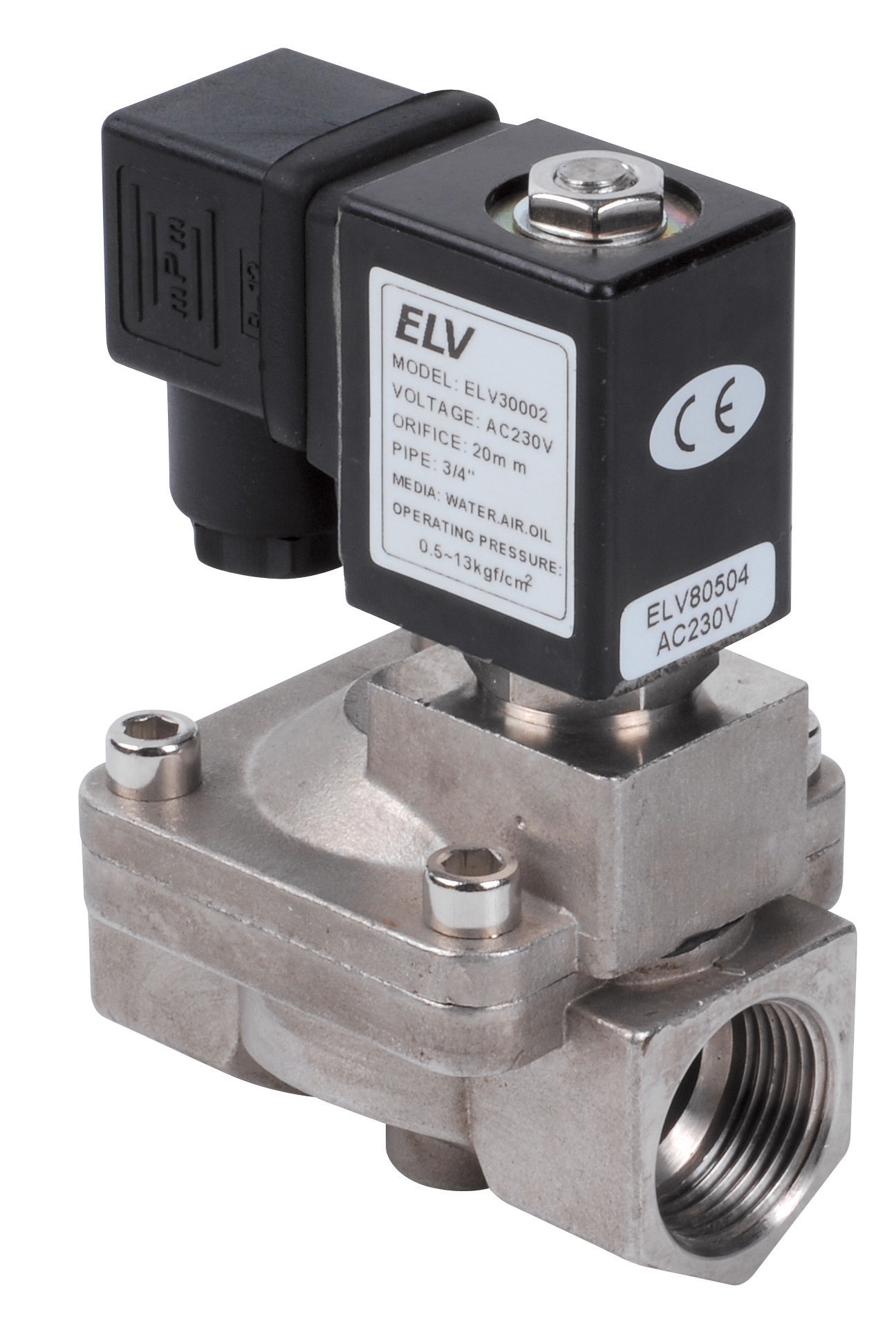 Stainless steel solenoid valve D.1" NF 230V