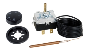 Aquastat external adjustment -35/+35°C capillary 1.5m +button+collar
