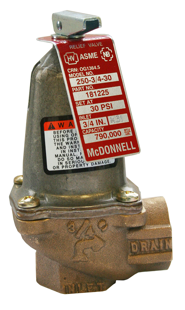 Features and Benefits For tanks and hydronic heating systems Protects against over-pressure Minimizes hammering with flash steam Low differential pressure – 3 psi...
