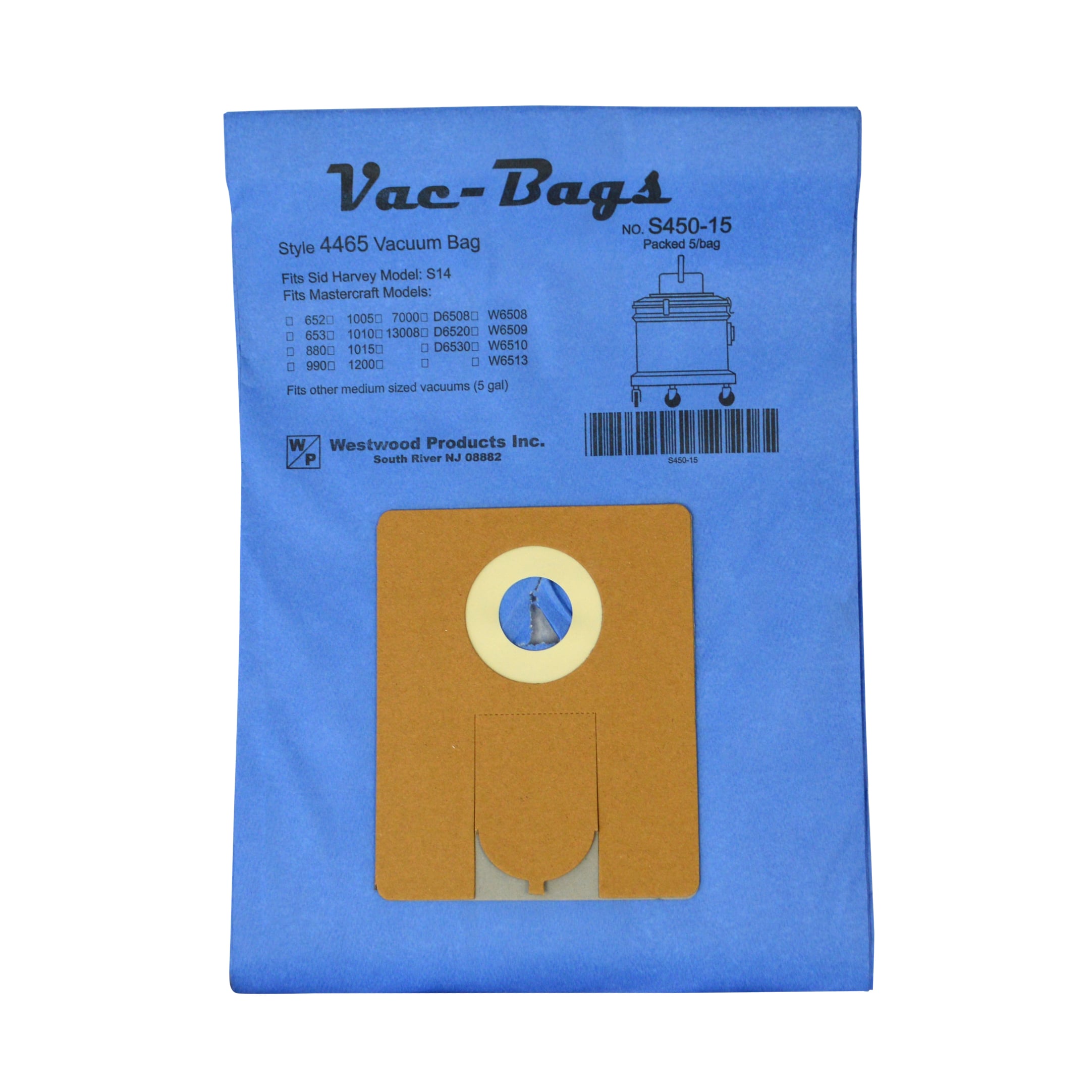 Vacuum Cleaner Bags - Style 4465 (5 gal) | S450-15