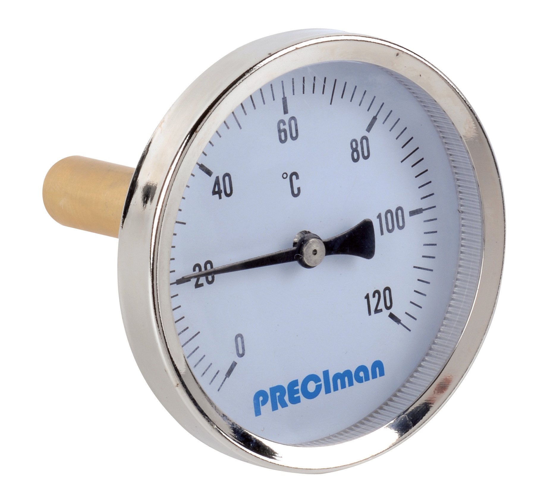 Axial thermometer D100-40/+40°C L10cm with thermowell