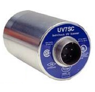 UV7SC Self-Check Flame Scanner. The UV7SC is a high-performance, self-check ultraviolet flame scanner, designed for continuous monitoring of gas or oil flames. It integrates with Fireye’s MBSERIES Multi-Burner and SBSERIES Single Burner controls, as well as the MBPF-100S and MB-600PF flame sensing modules.