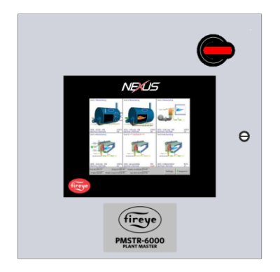 Fireye PMSTR-6000 Plant Master for NX6100 and PPC6000. The Fireye PMSTR-6000 Plant Master offers sequencing and control for up to ten NX6100 or PPC6000 efficiency controls for steam and hot water plant applications. A 10.4” touchscreen interface is supplied for setup and monitoring. - Multi Burner Controls