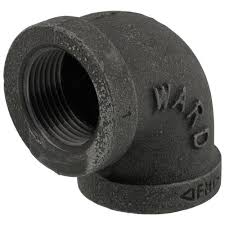 Black flat elbow 90° 100mm
