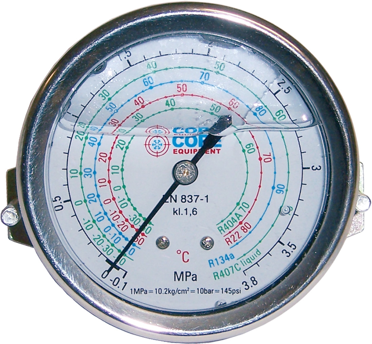Glycerin stainless steel bracket manometer D63 HP 07002010