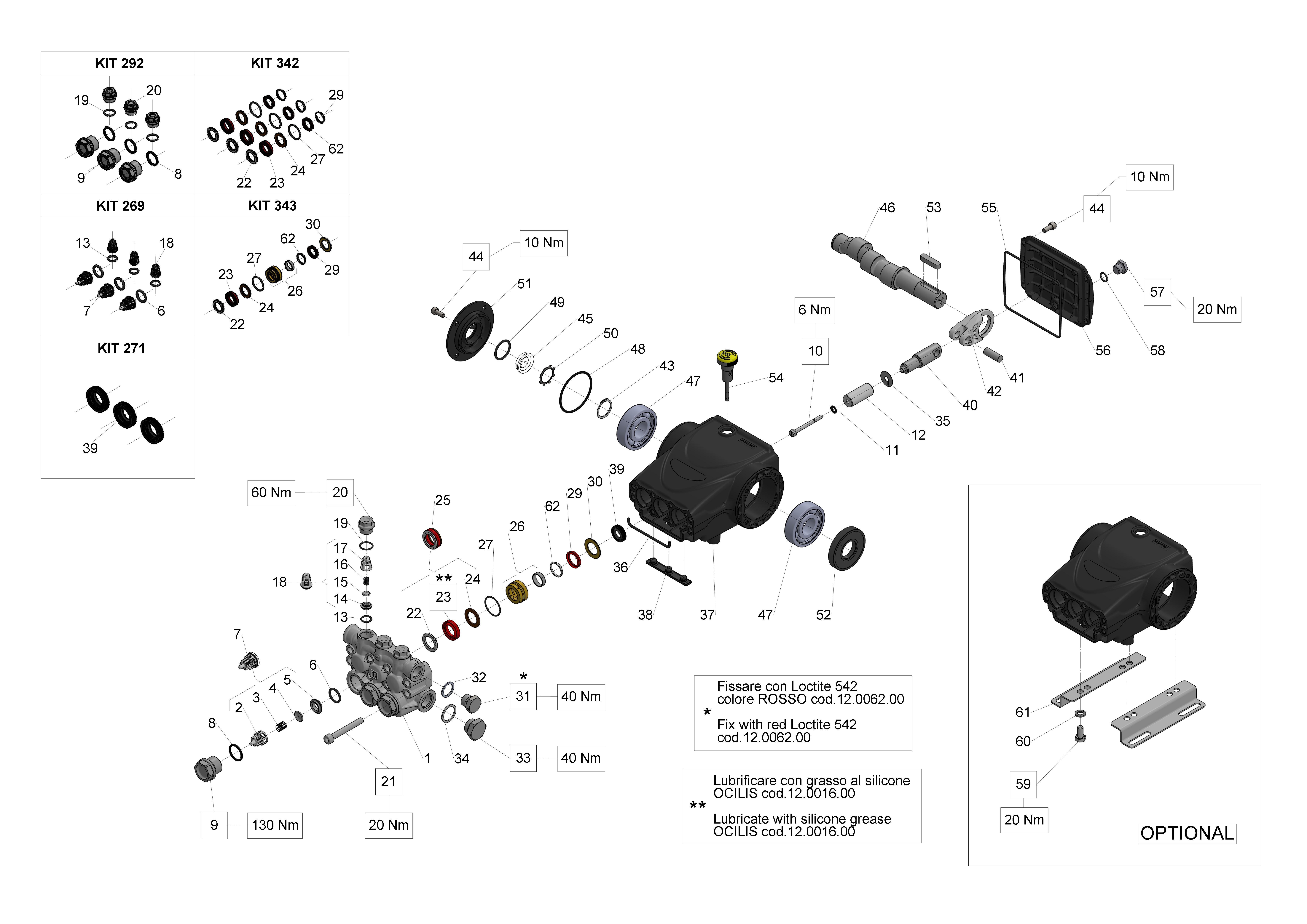 C2W2011 — Male shaft (key) exploded diagram