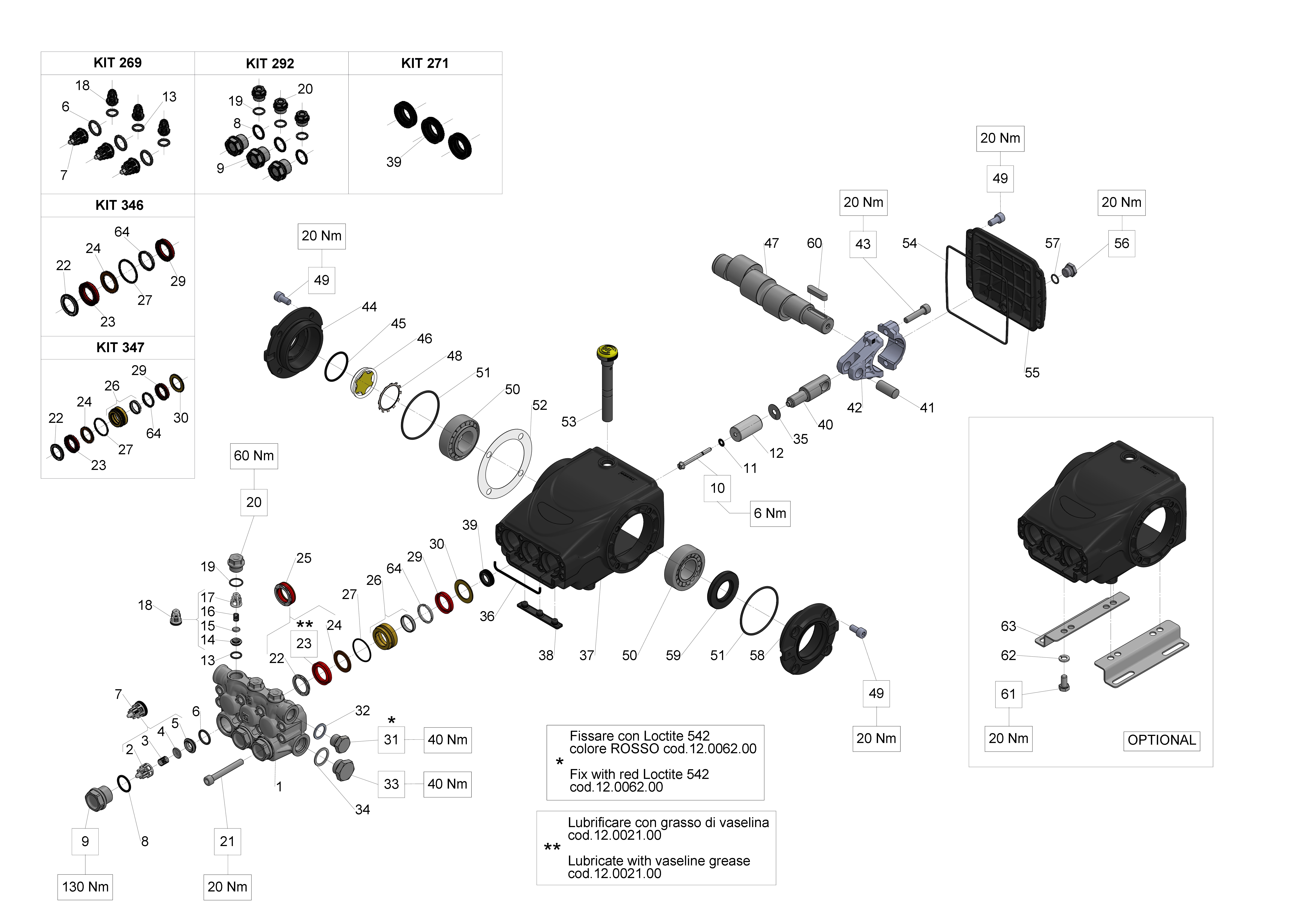 C3W2021 — Male shaft (key) exploded diagram