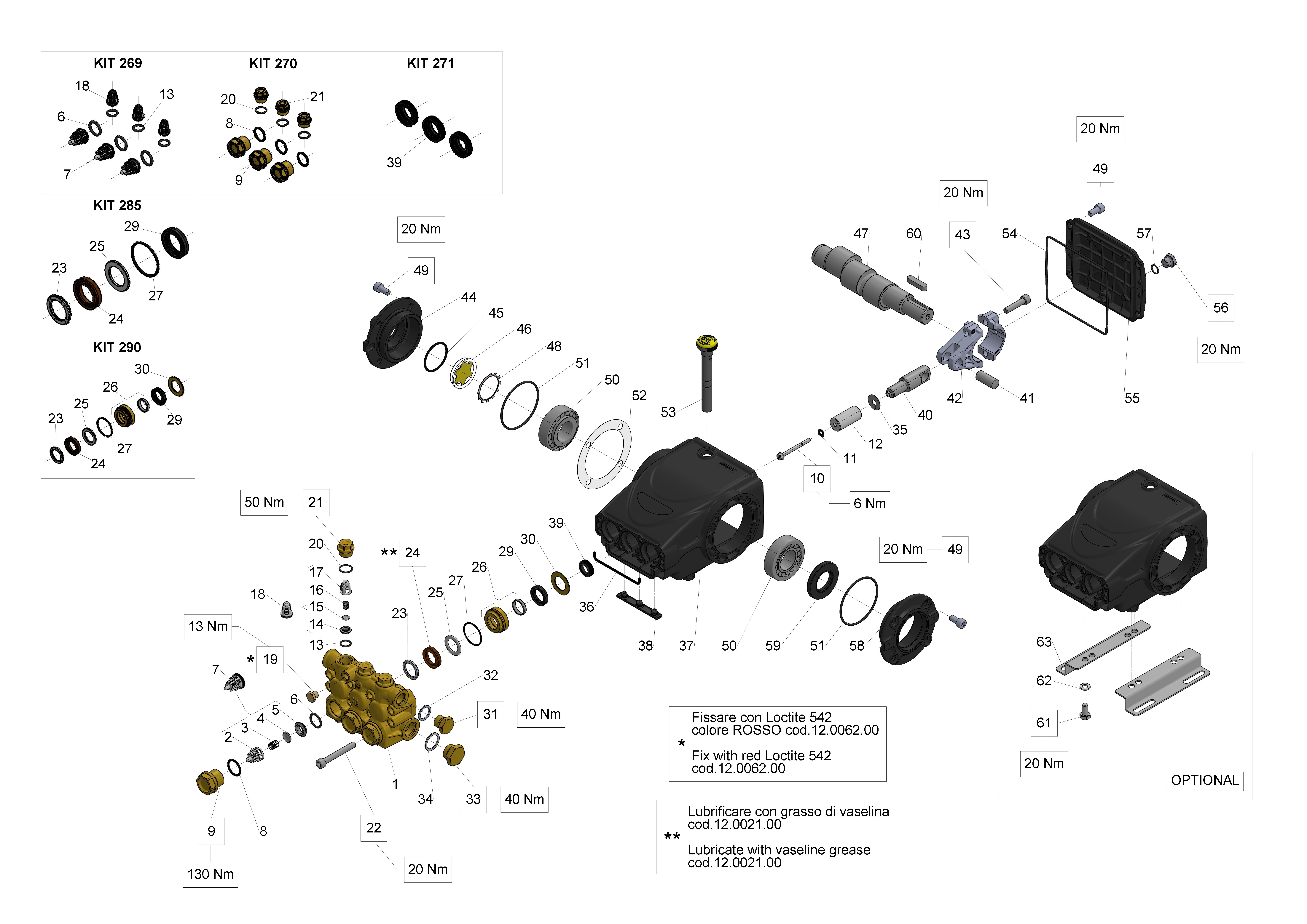 E3C1218 — Male shaft (key) exploded diagram