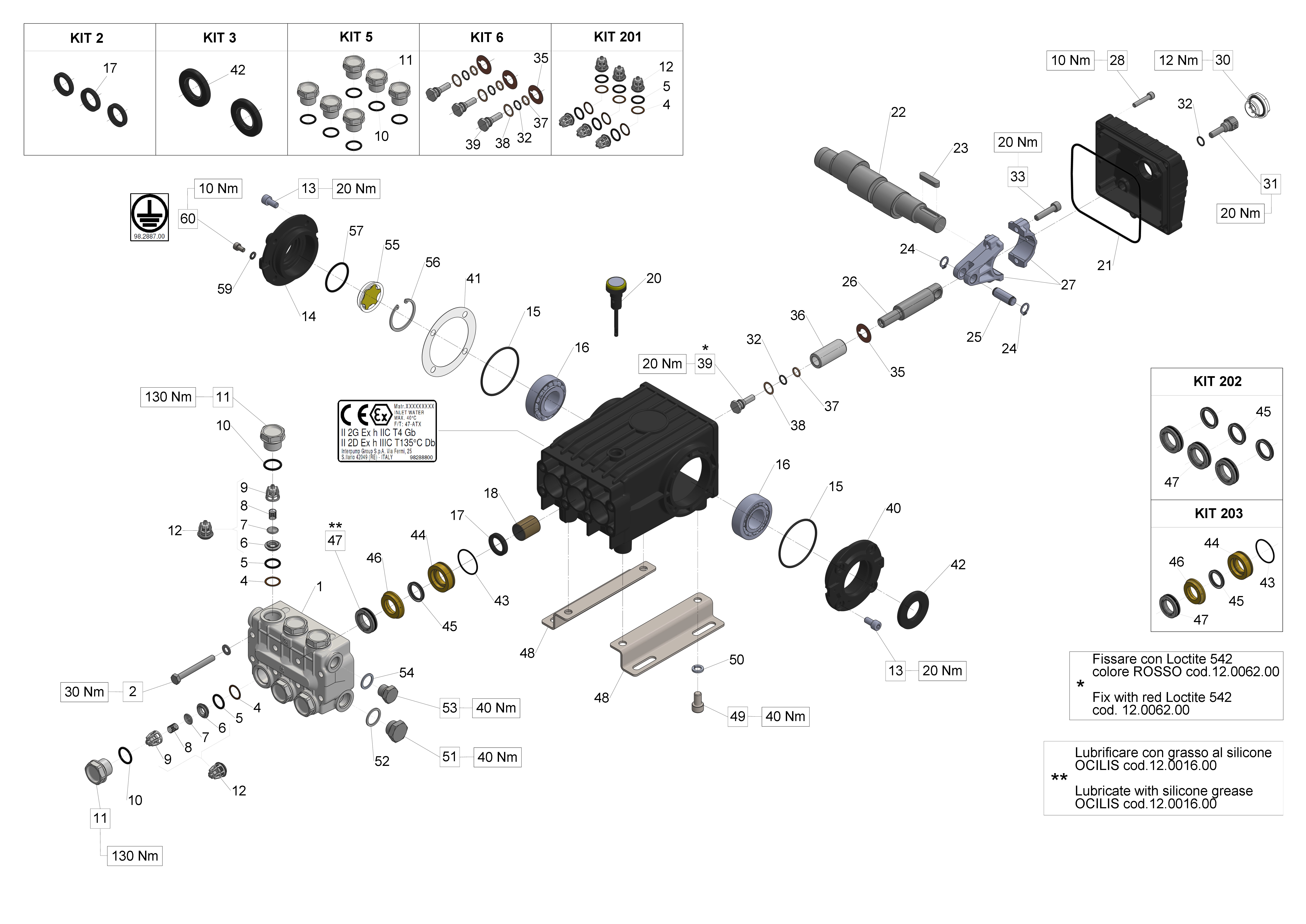HT4723 — Male shaft (key) exploded diagram