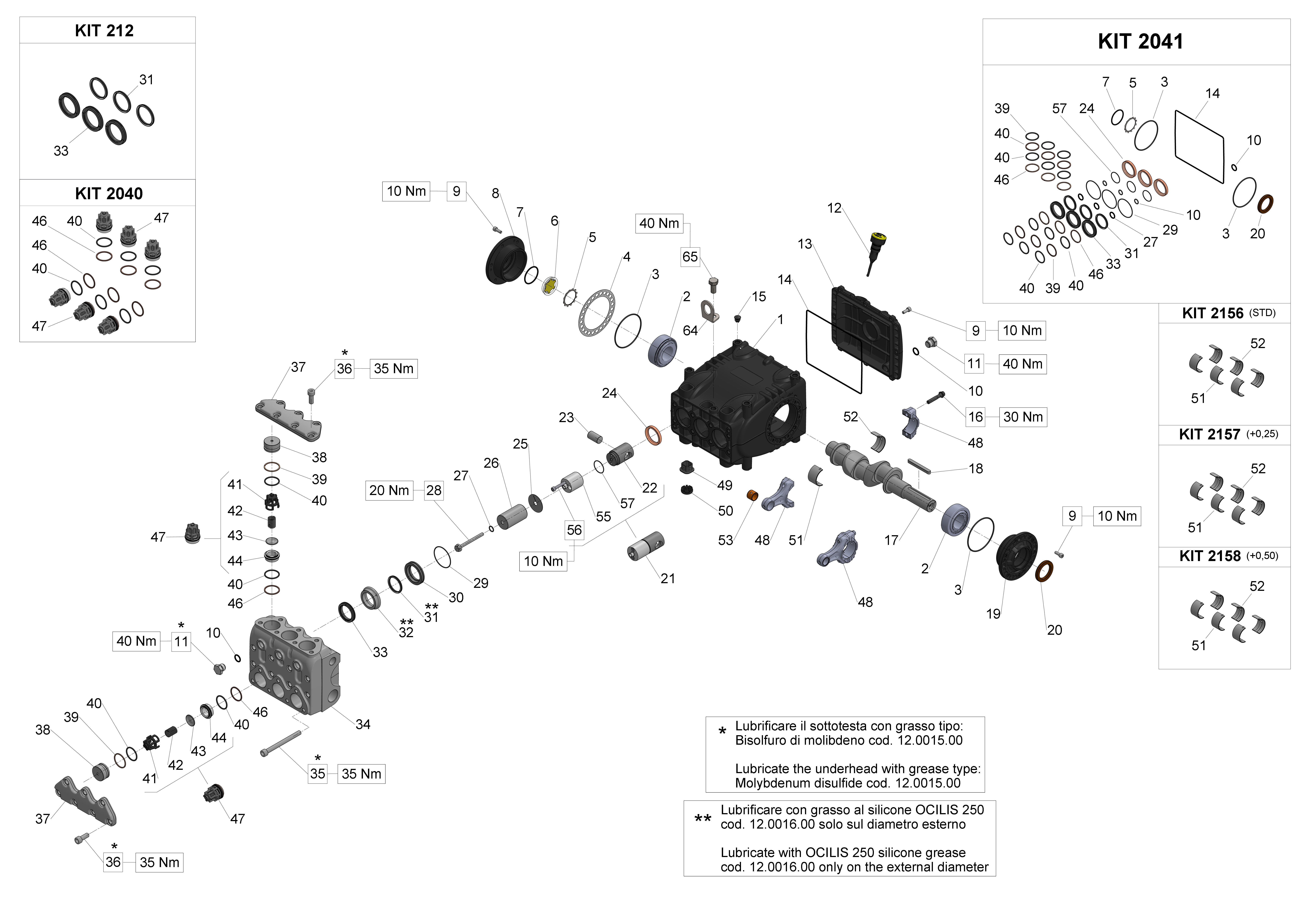 SS7091H — Male shaft (key) - GAS exploded diagram