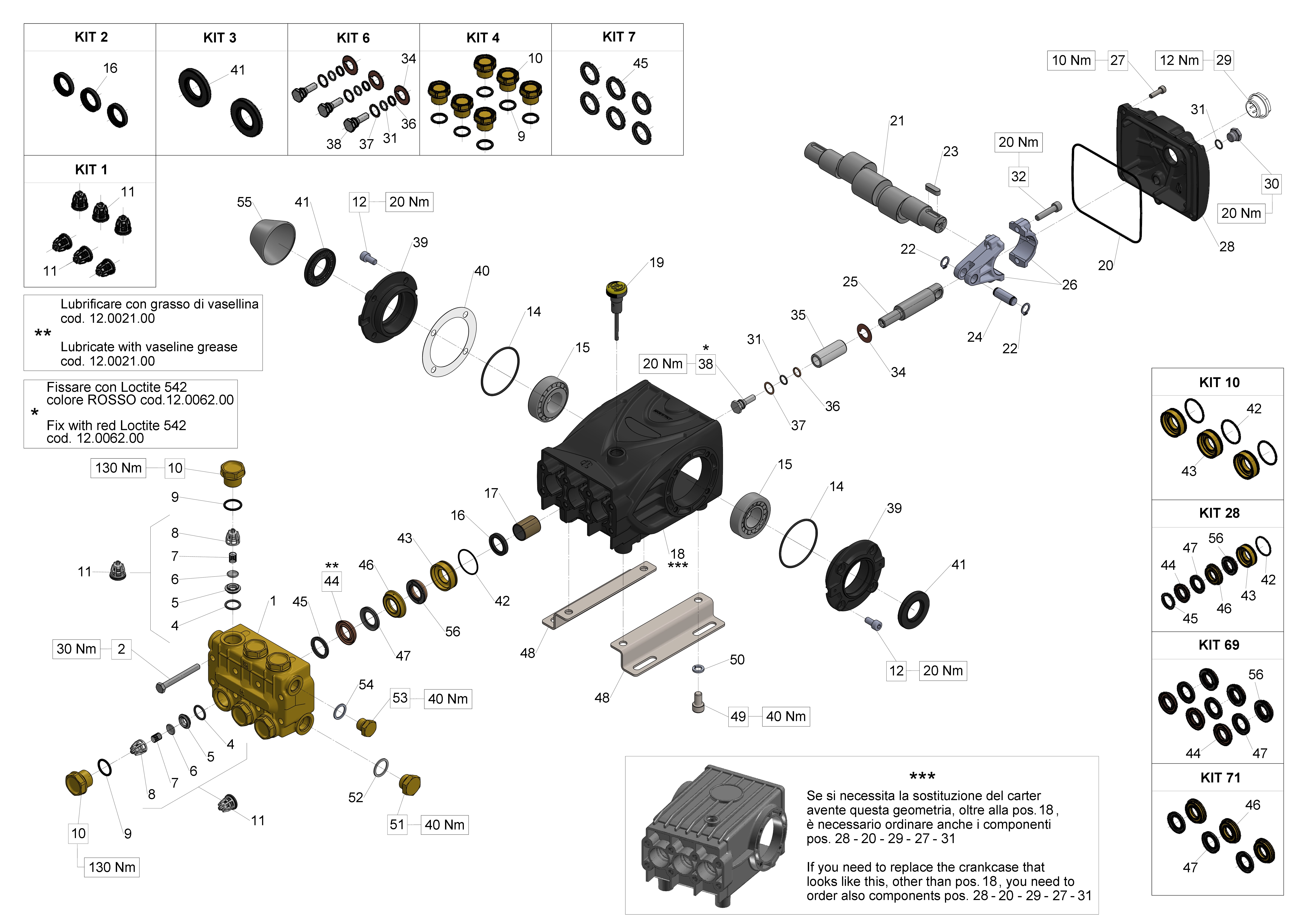 T1311 — Male shaft (key) exploded diagram