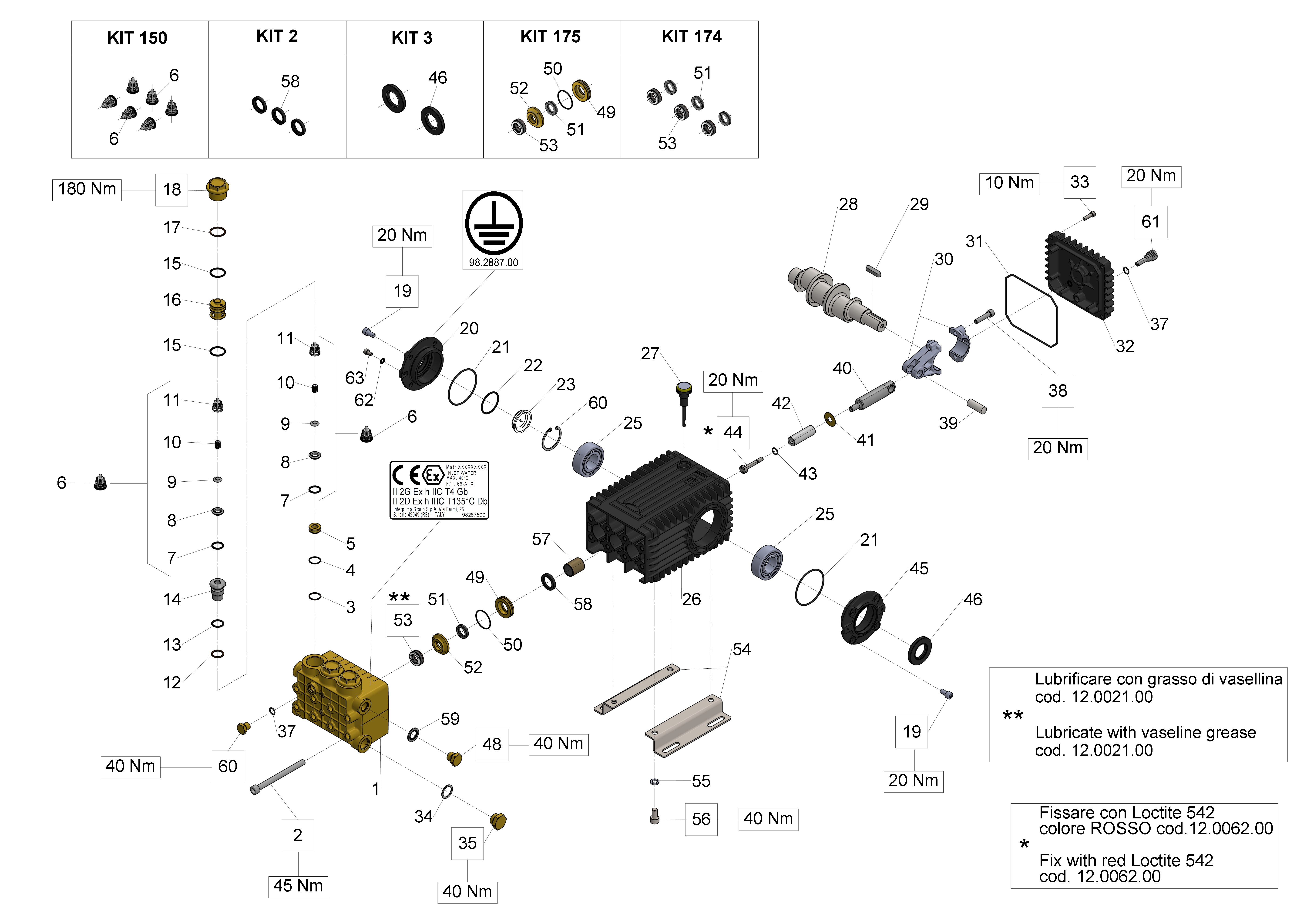 T5015 — Male shaft (key) exploded diagram