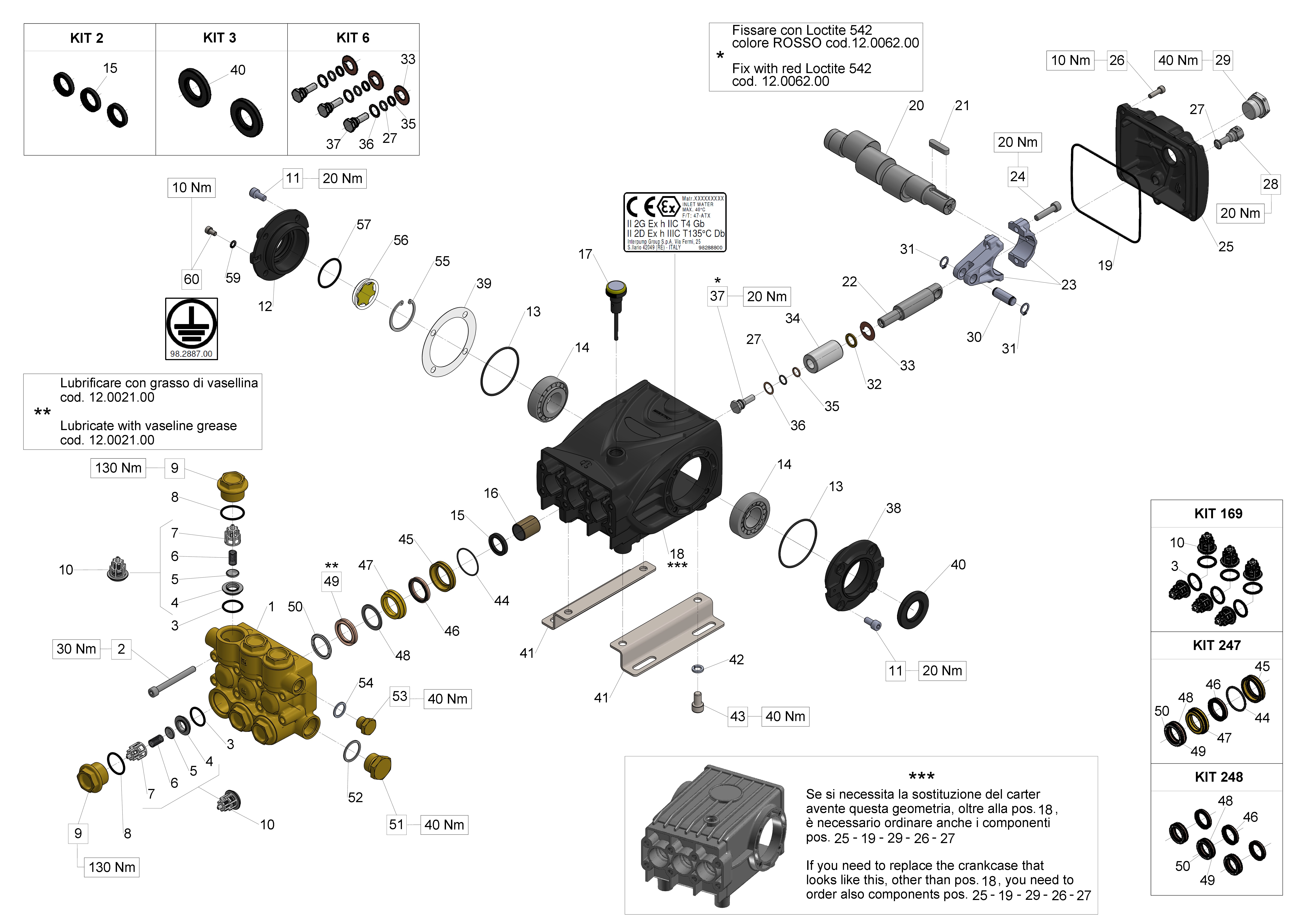 TS1044 — Male shaft (key) exploded diagram