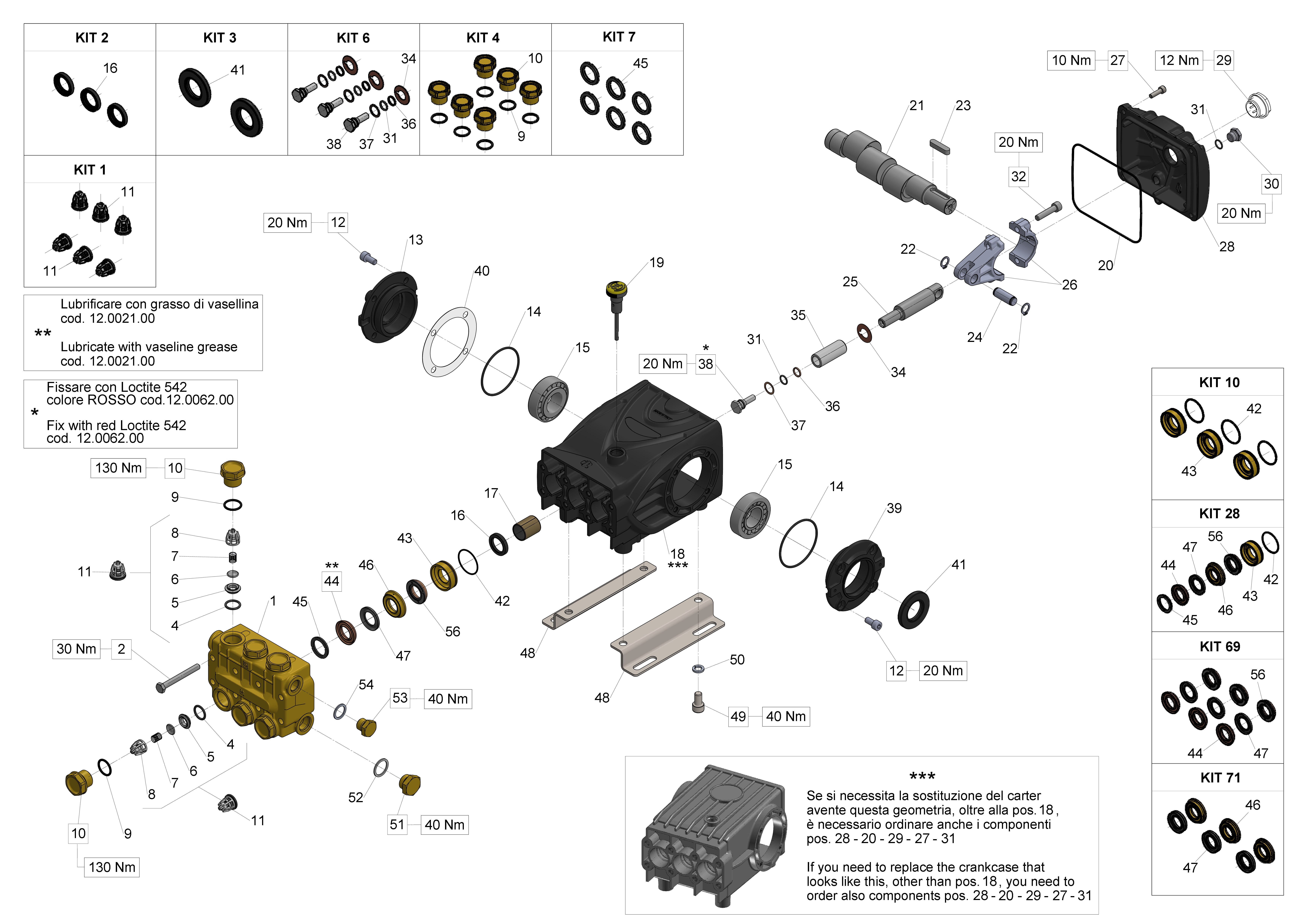 TS1311 — Male shaft (key) exploded diagram