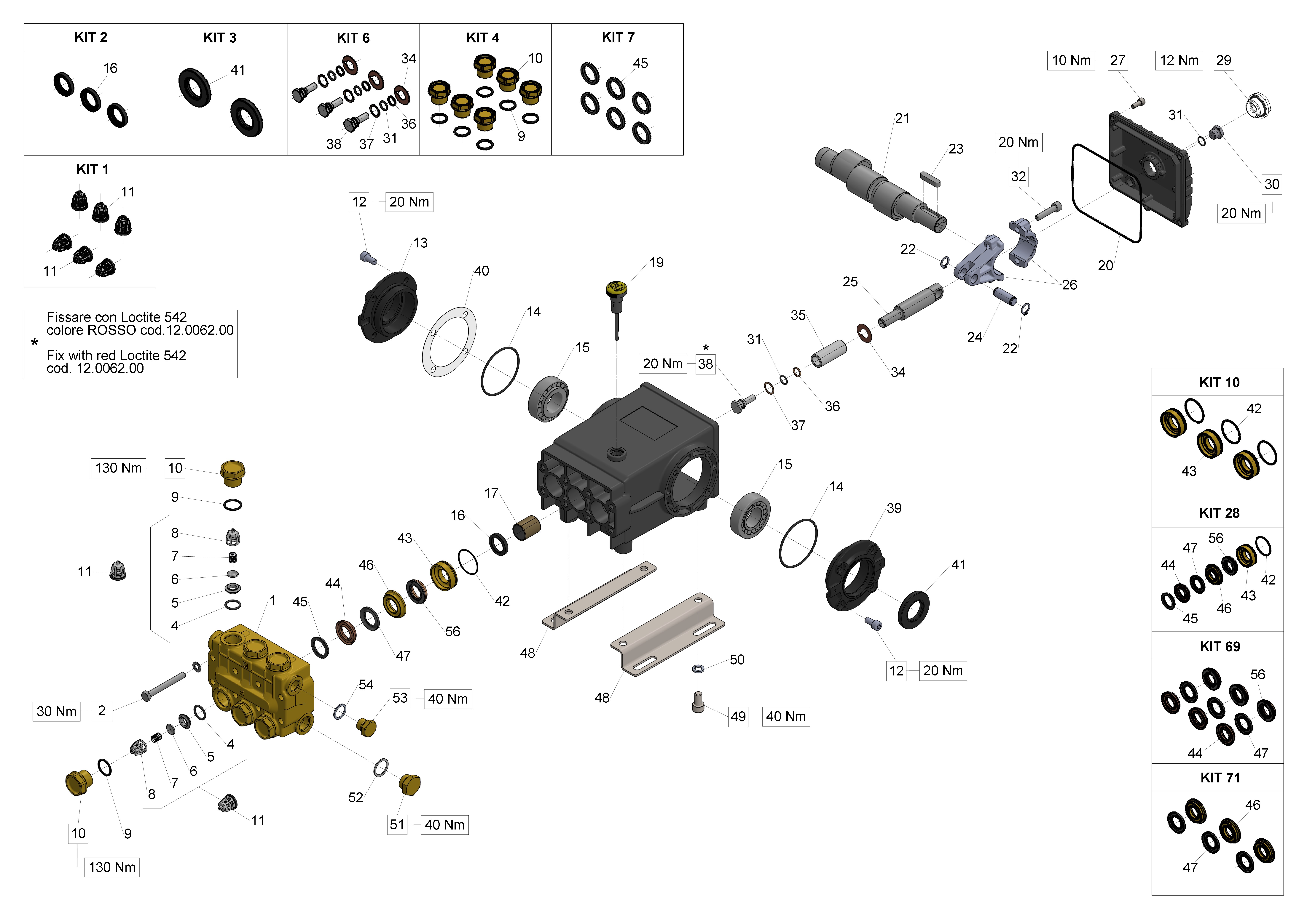 TS1331 — Male shaft (key) exploded diagram