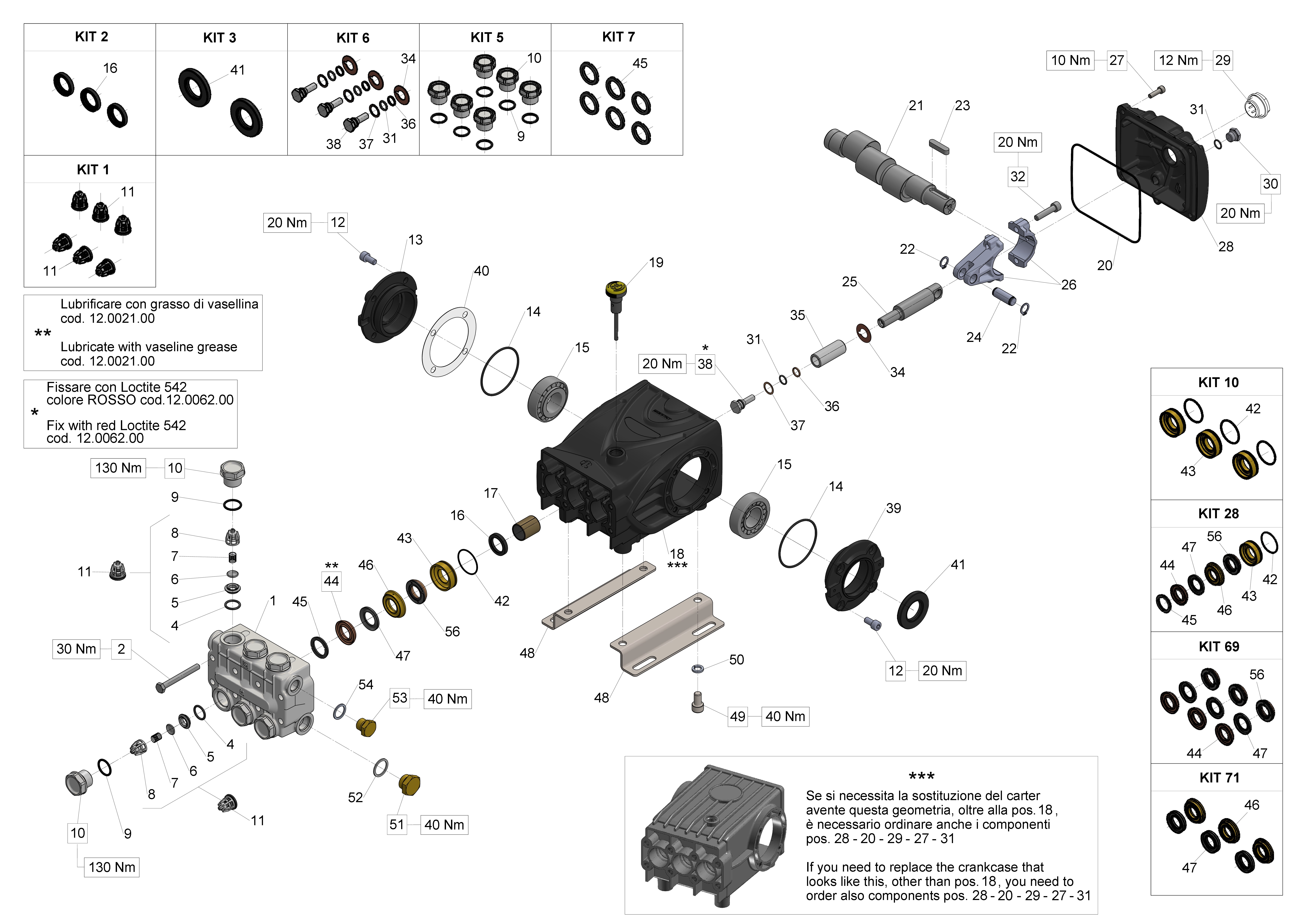 TS1521 — Male shaft (key) exploded diagram