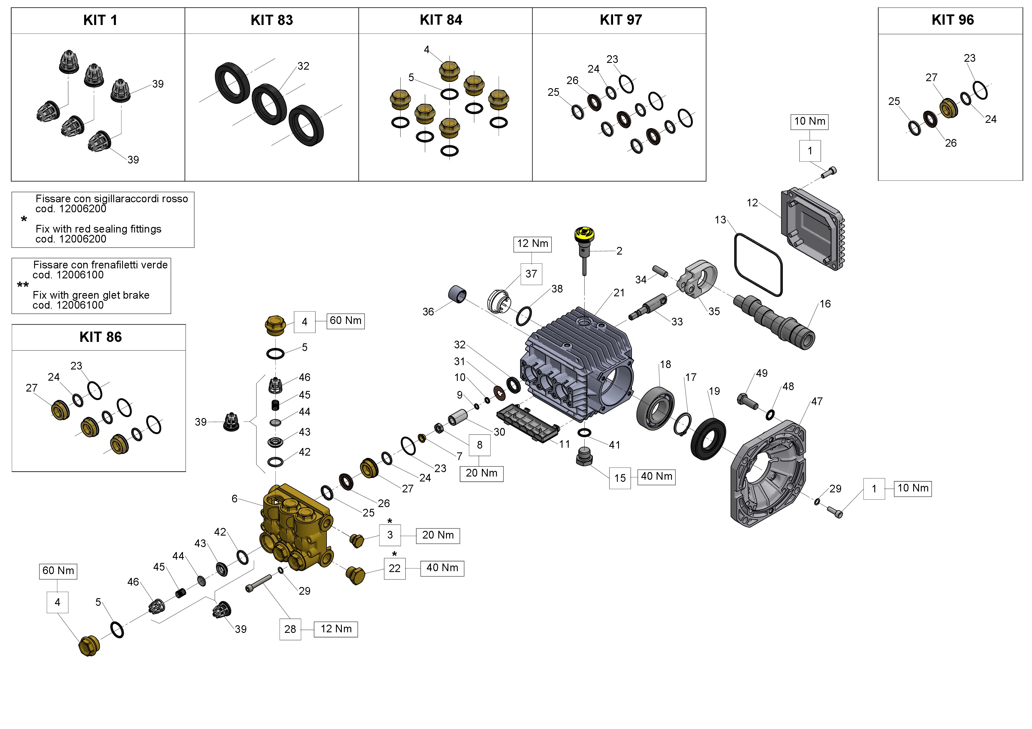 TT9071 — Hollow shaft (key) + vers. A - GAS exploded diagram