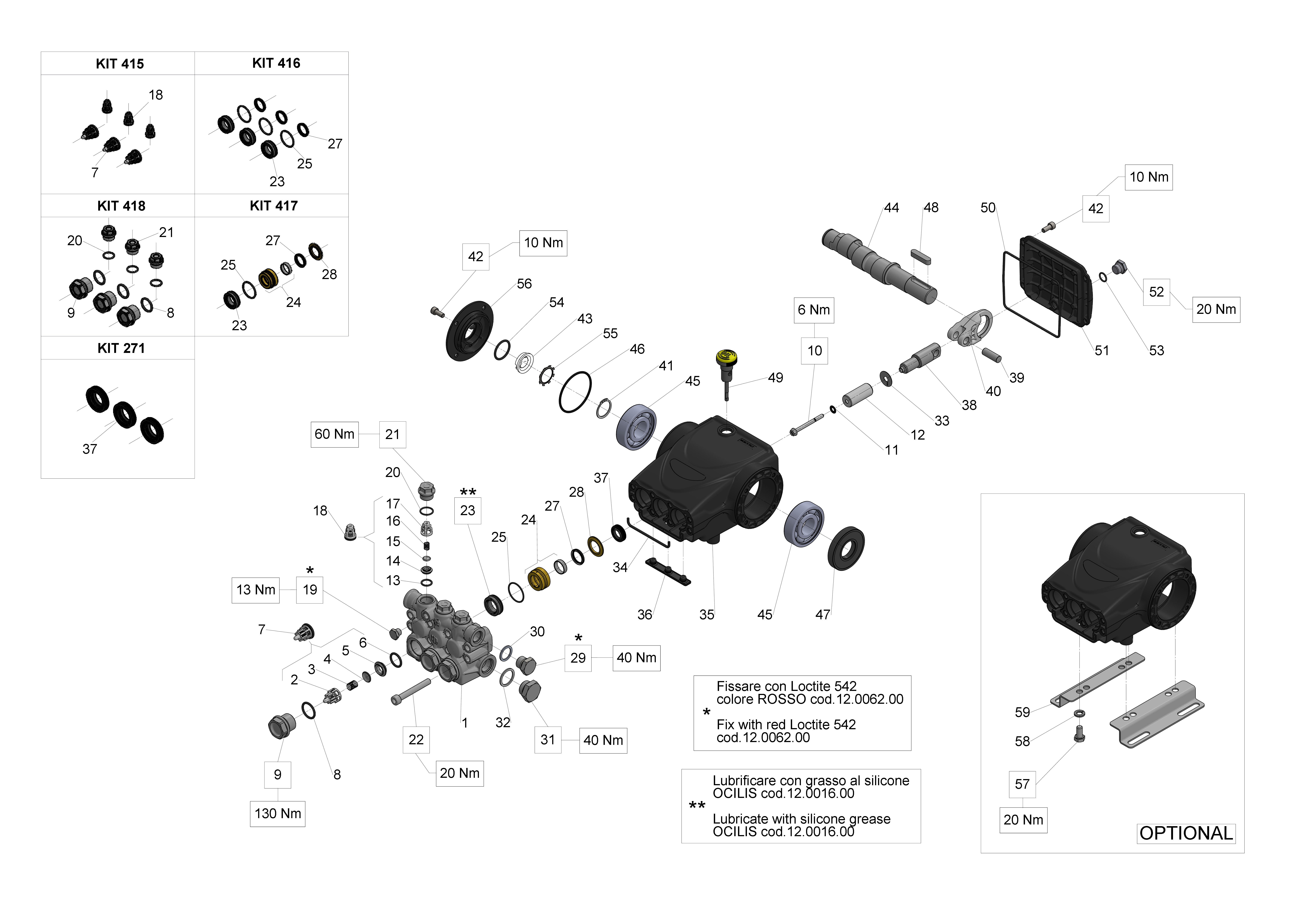 VHT5808 — Male shaft (key) exploded diagram
