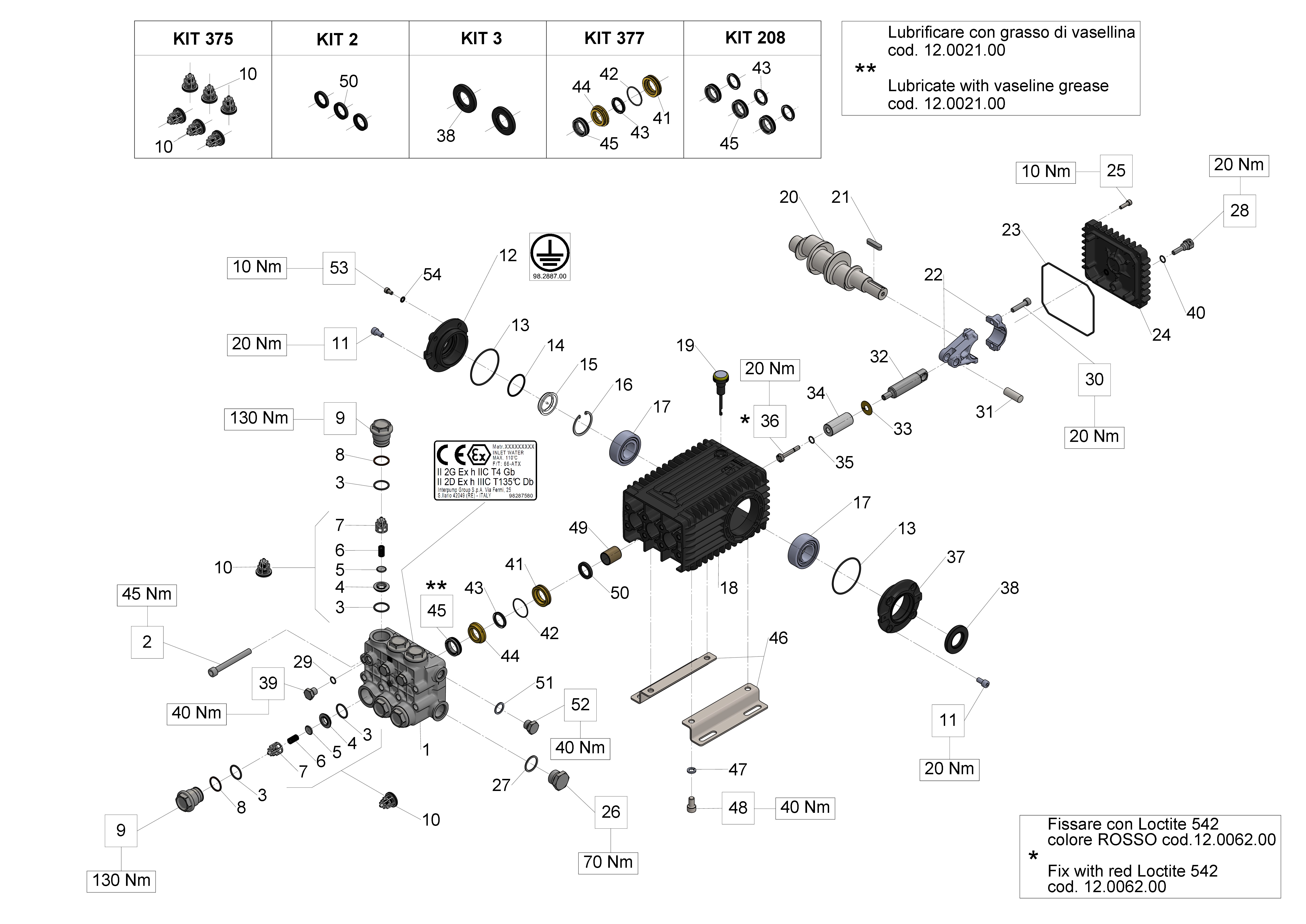 VHT6639 — Male shaft (key) exploded diagram