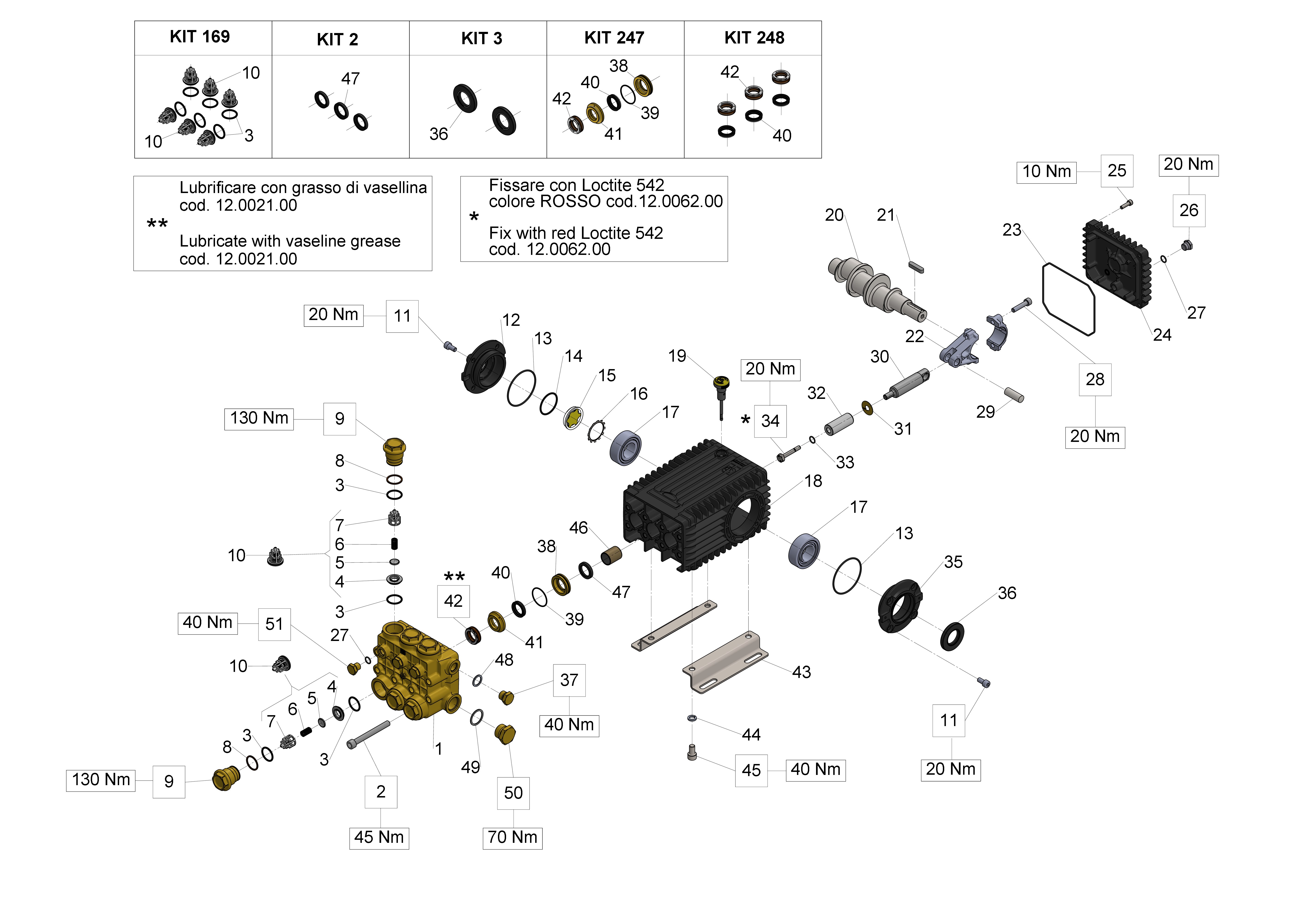 W1755 — Male shaft (key) exploded diagram