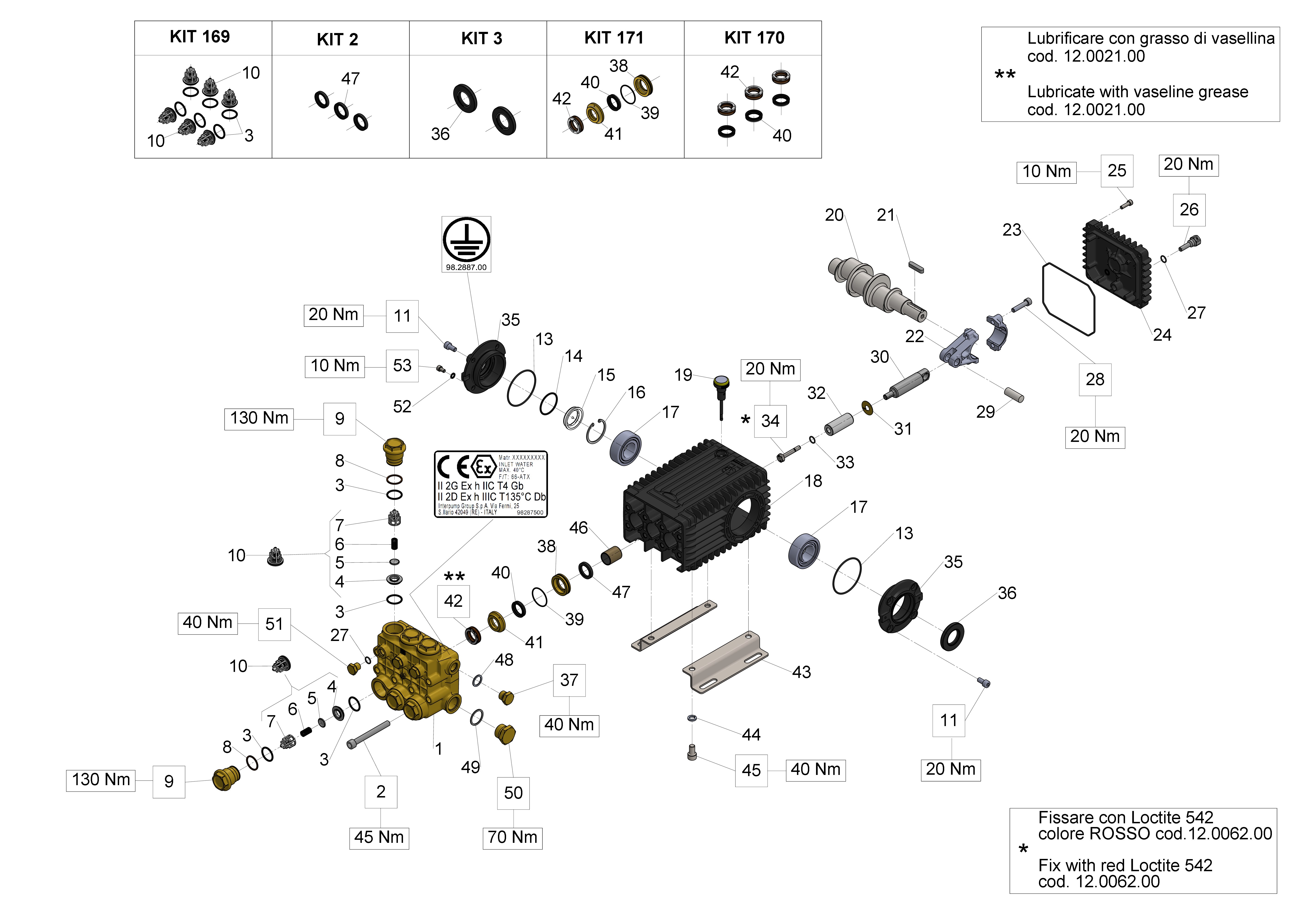 W3025 — Male shaft (key) exploded diagram