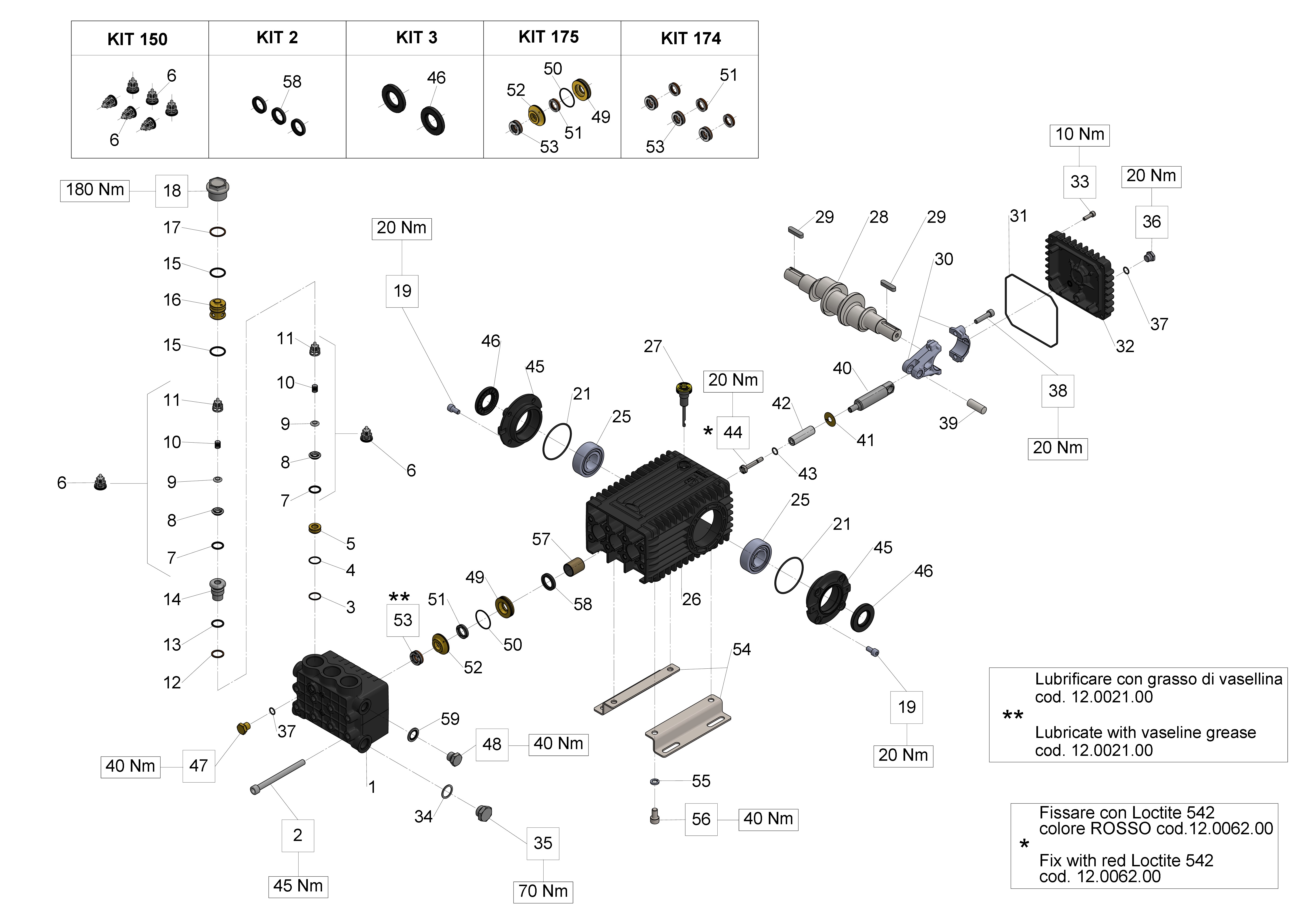 W5015HR — Male shaft (key) exploded diagram