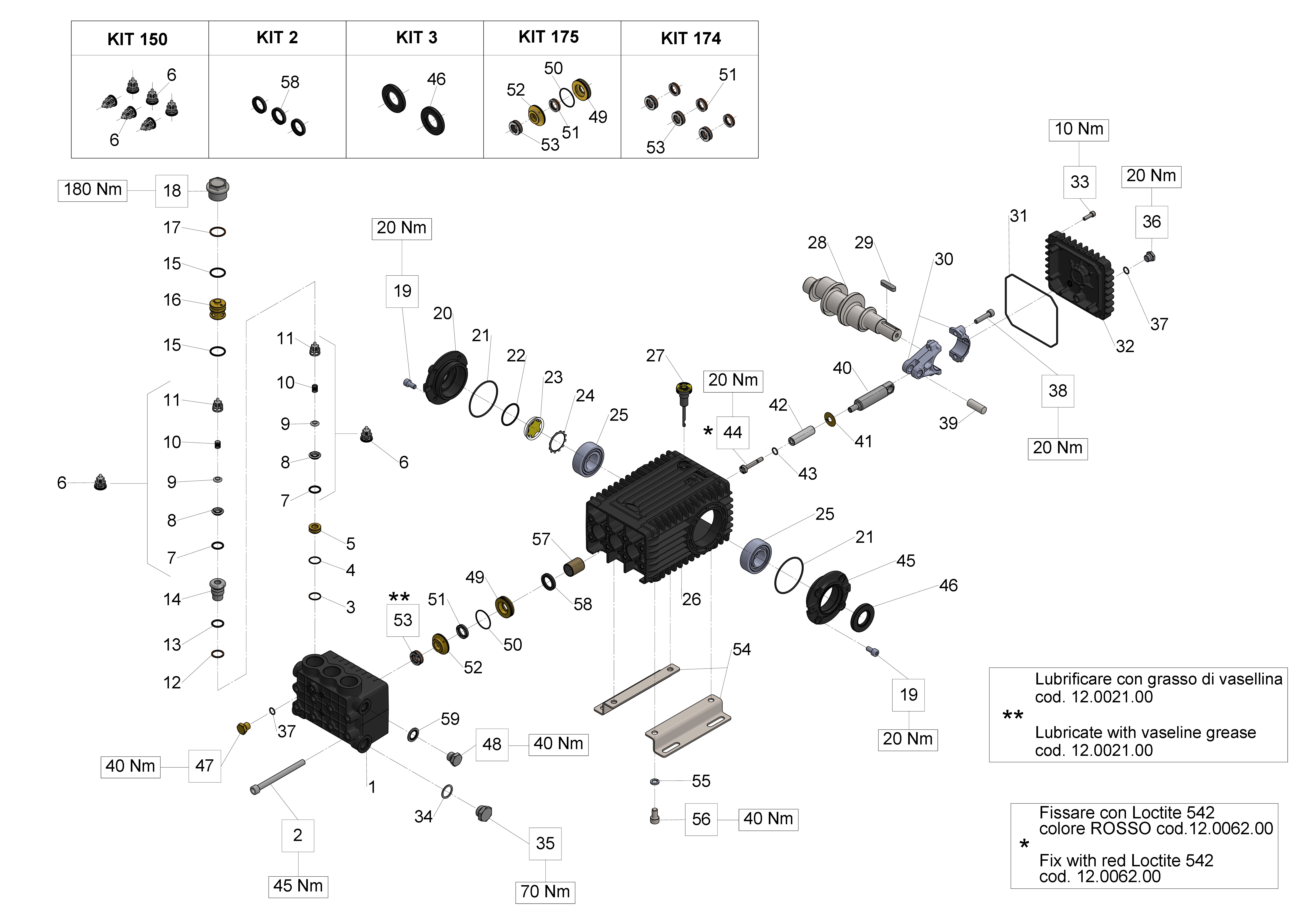 W5018HR — Male shaft (key) exploded diagram