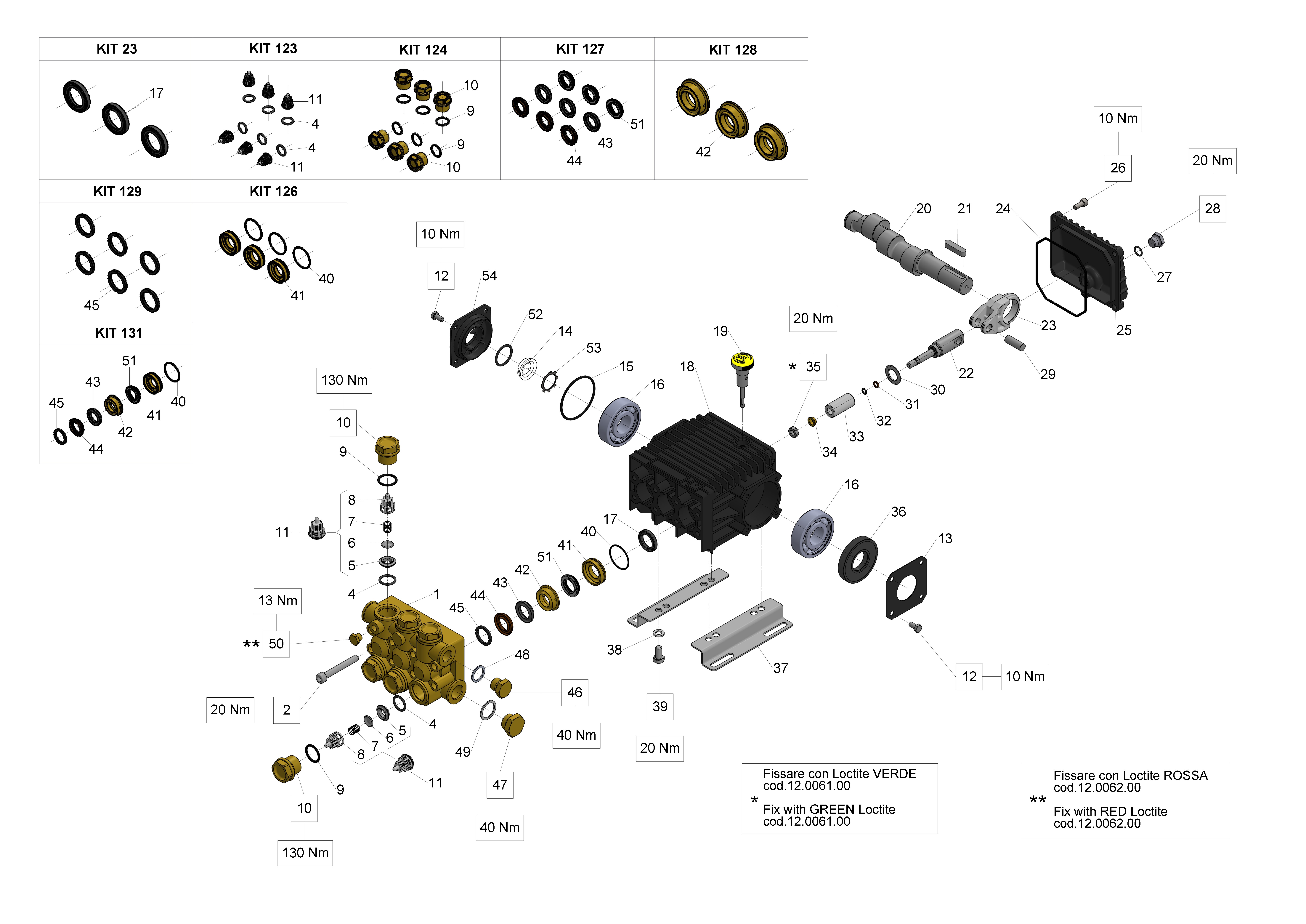 W97 — Male shaft (key) exploded diagram