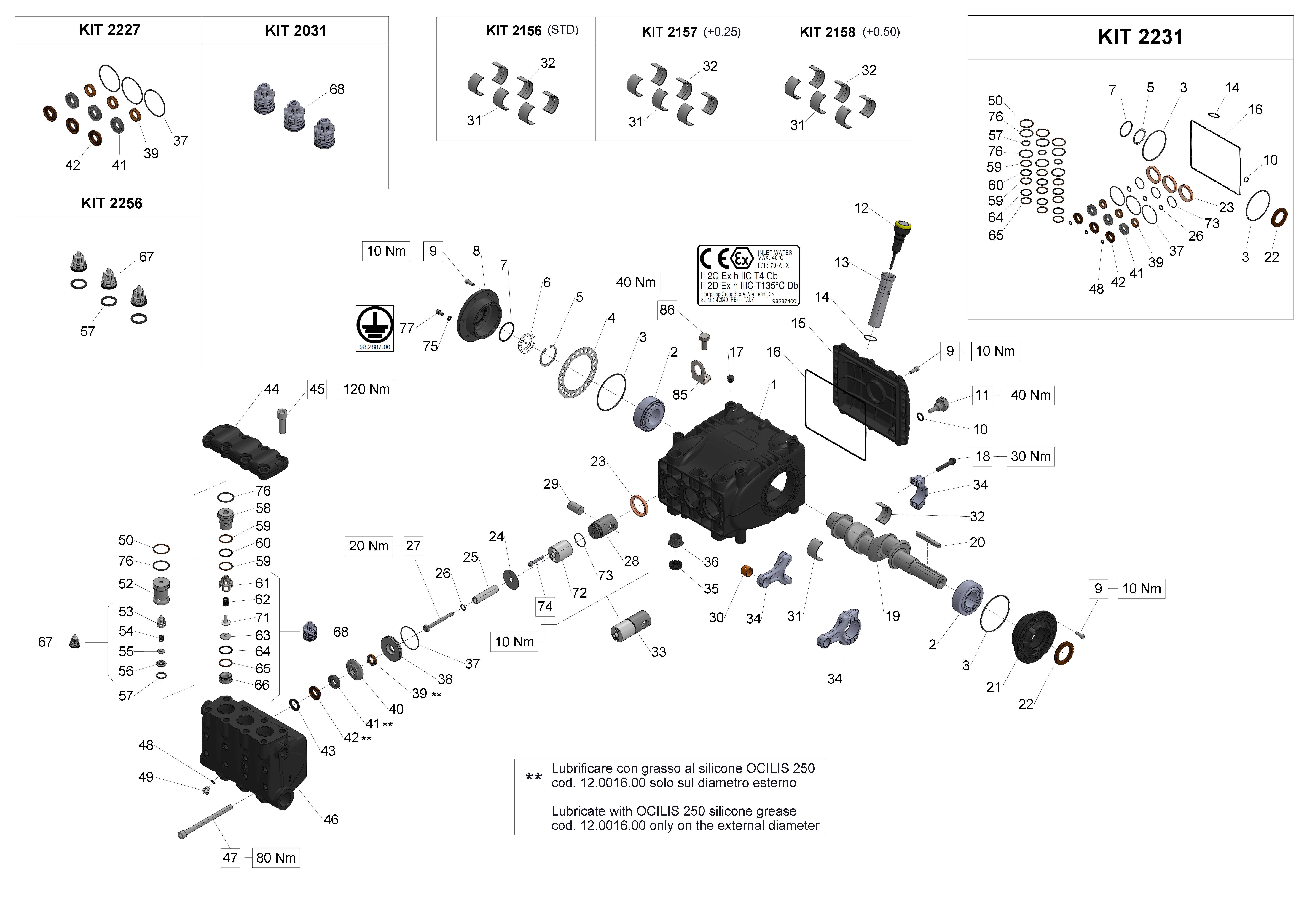 WK525 — Male shaft (key) - GAS exploded diagram