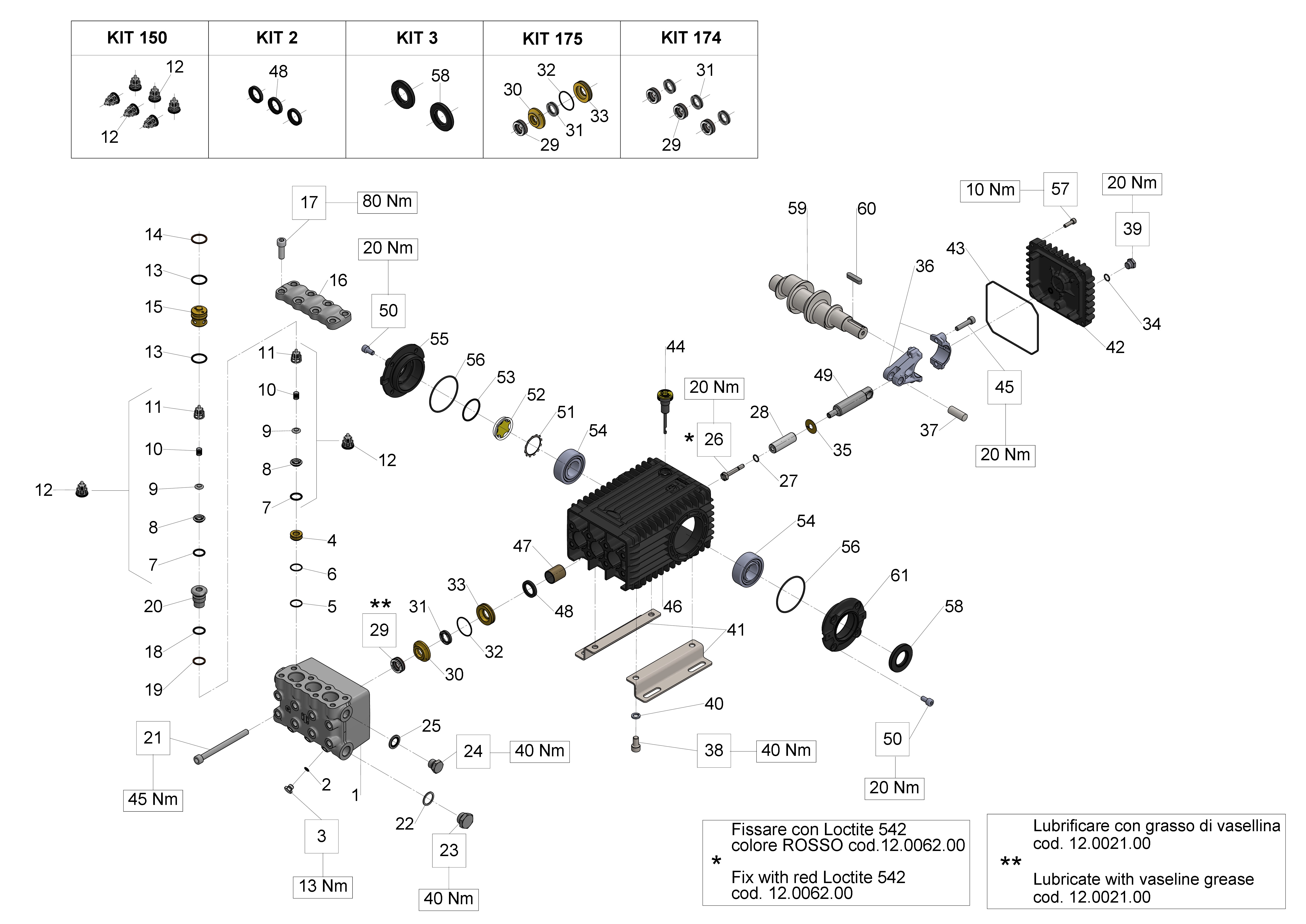 WK6015 — Male shaft (key) exploded diagram