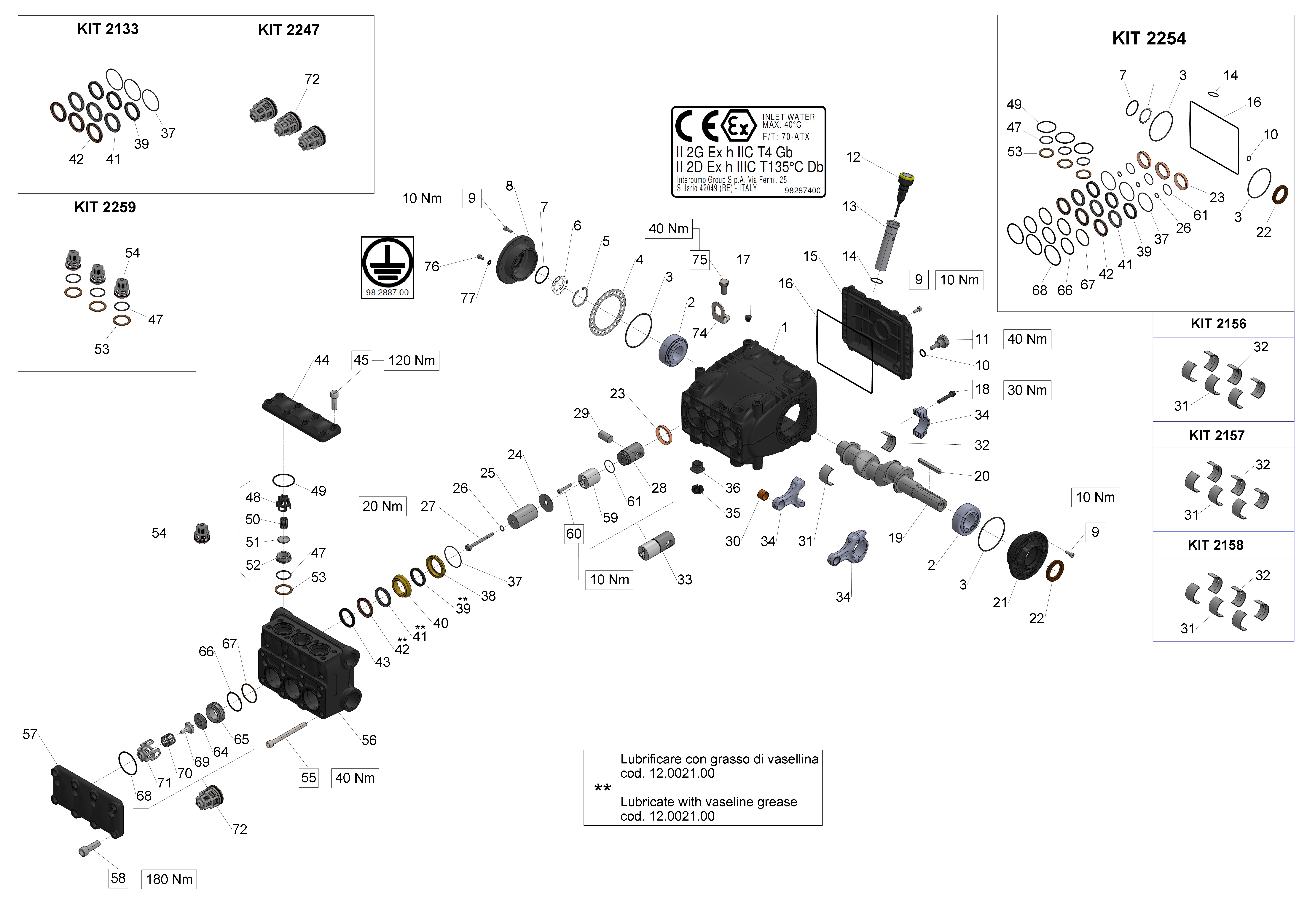 WK8 — Male shaft (key) - GAS exploded diagram